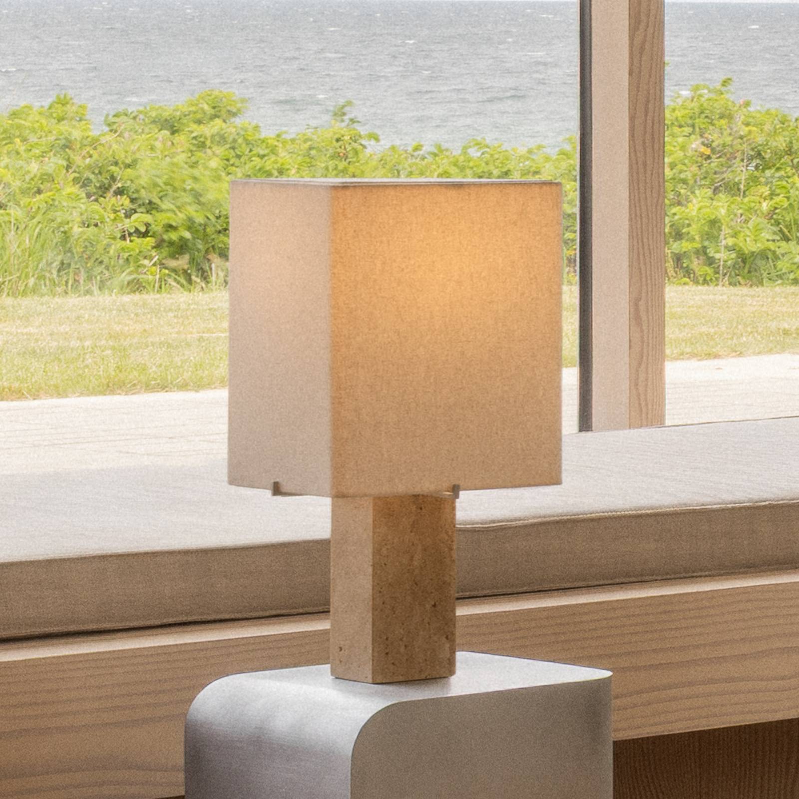 Lampa stołowa Audo Nonna, kolor trawertyn/piaskowy, wysokość 49 cm