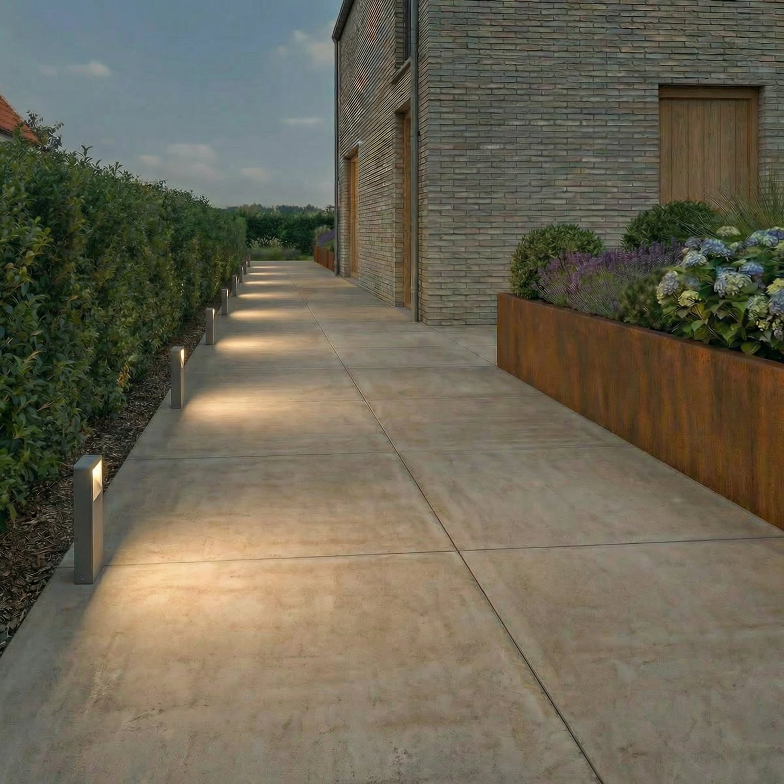 Lucande lampioncino LED Leya, 35 cm, antracite, metallo, IP54