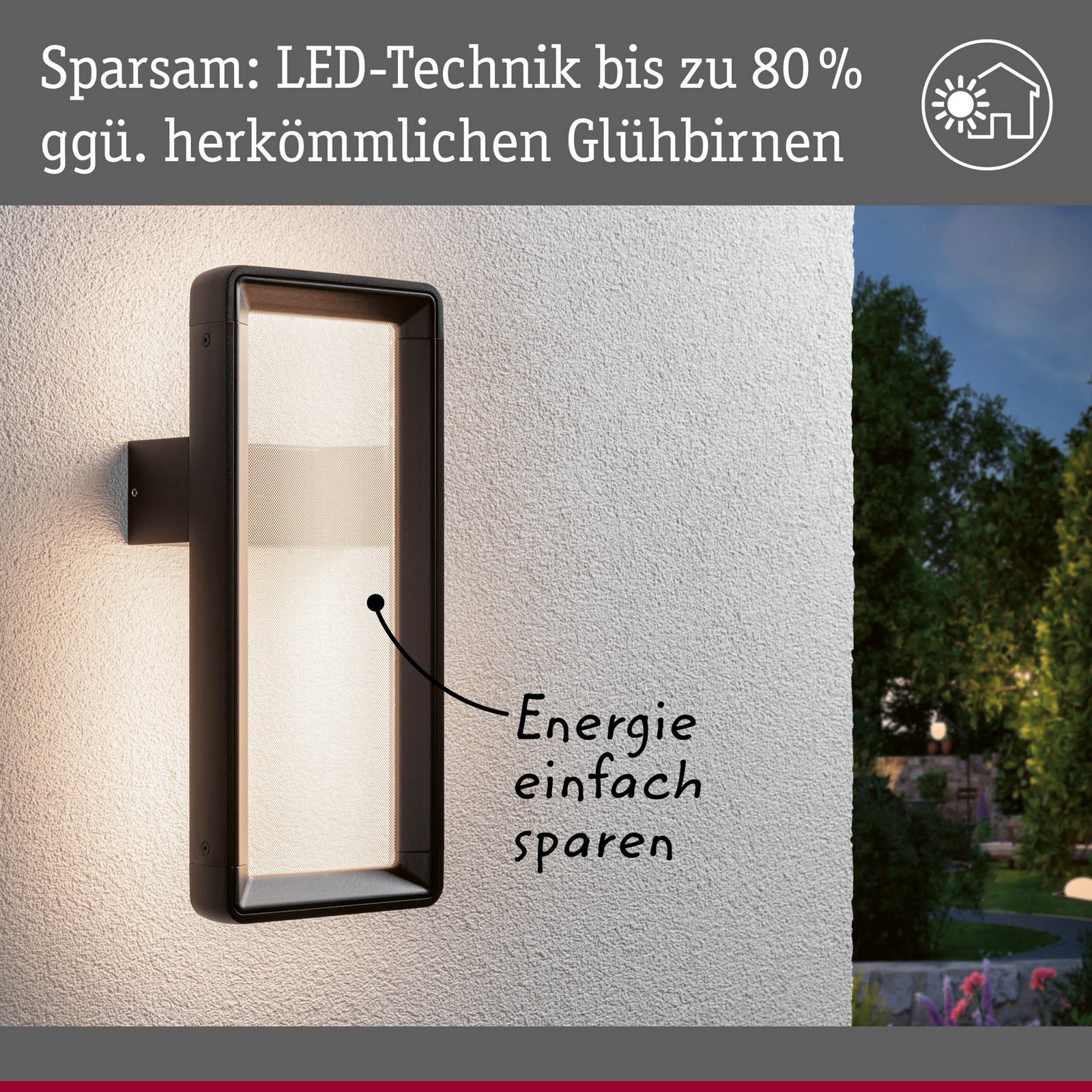 Reana Buiten Wandlamp SWR Antraciet - Paulmann