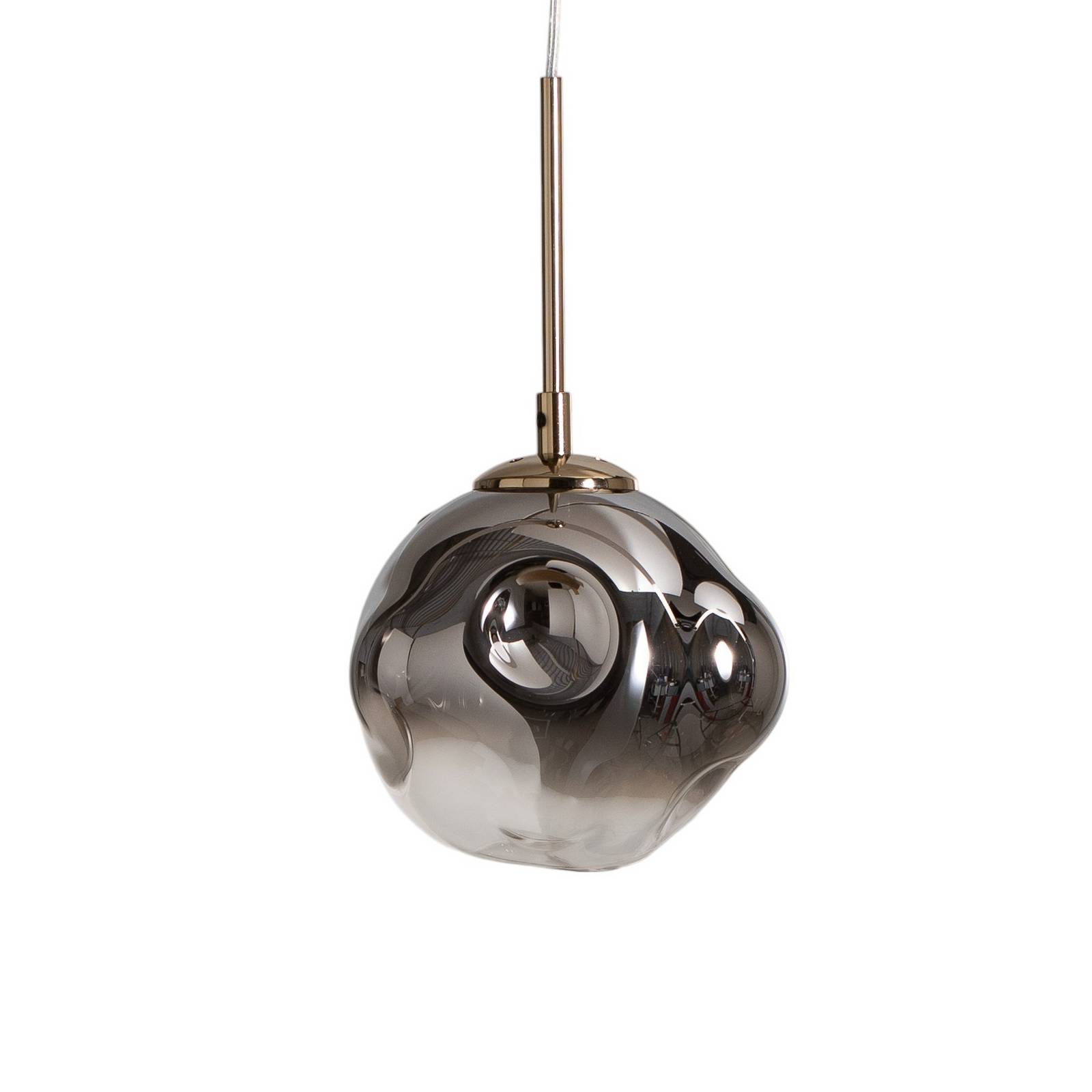 Lampa wisząca Herman, kolor złoty, Ø 18 cm, szkło, żelazo