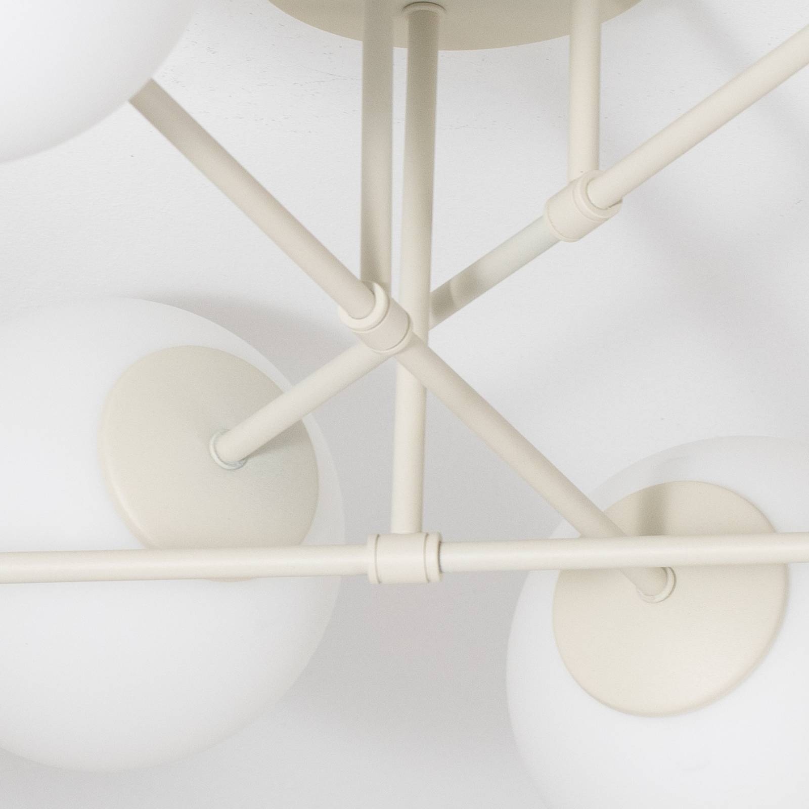 Lampa sufitowa Moon, 87 cm, 6-punktowa, kolor piaskowy, szkło, E27
