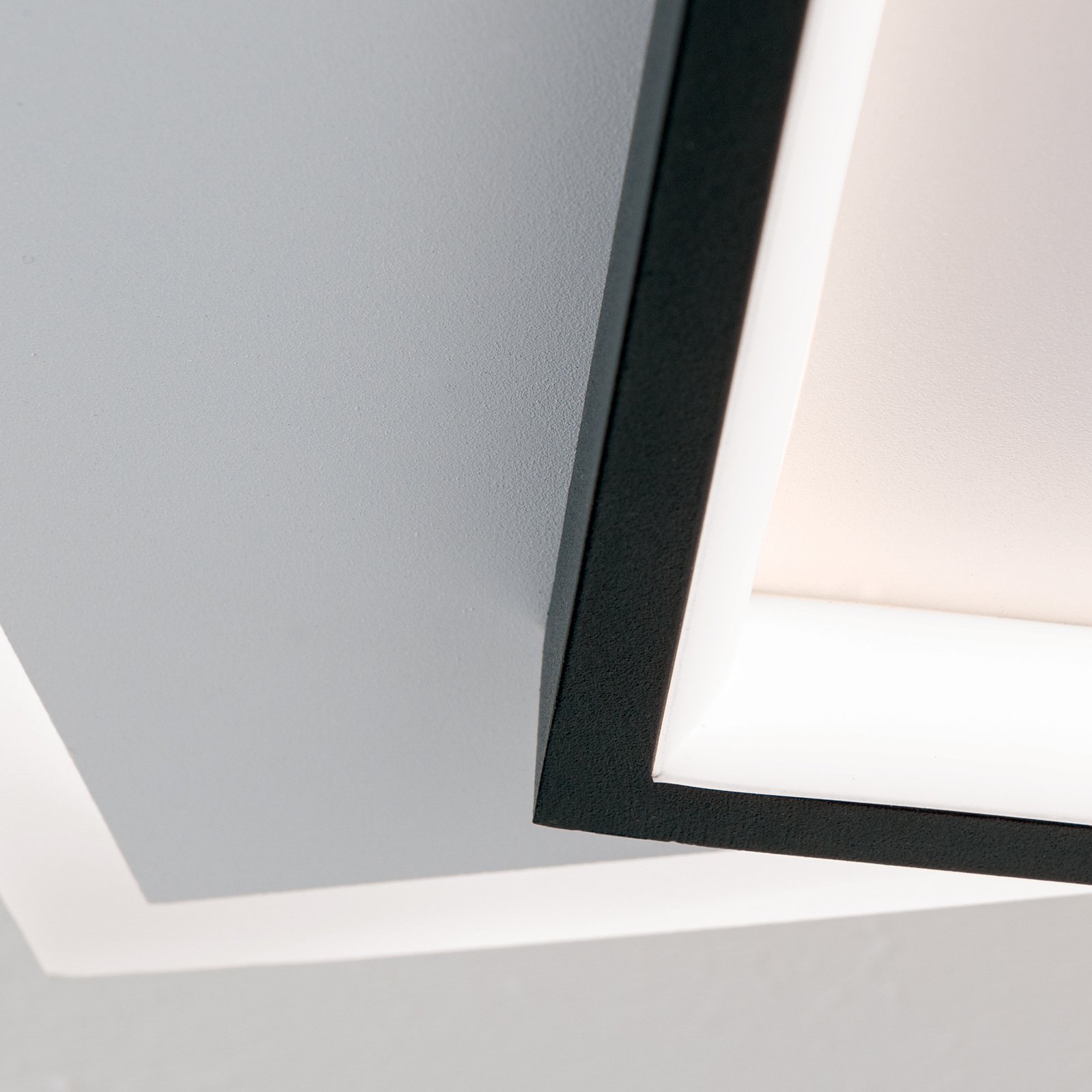 LED plafondlamp Emanuel, wit/zwart