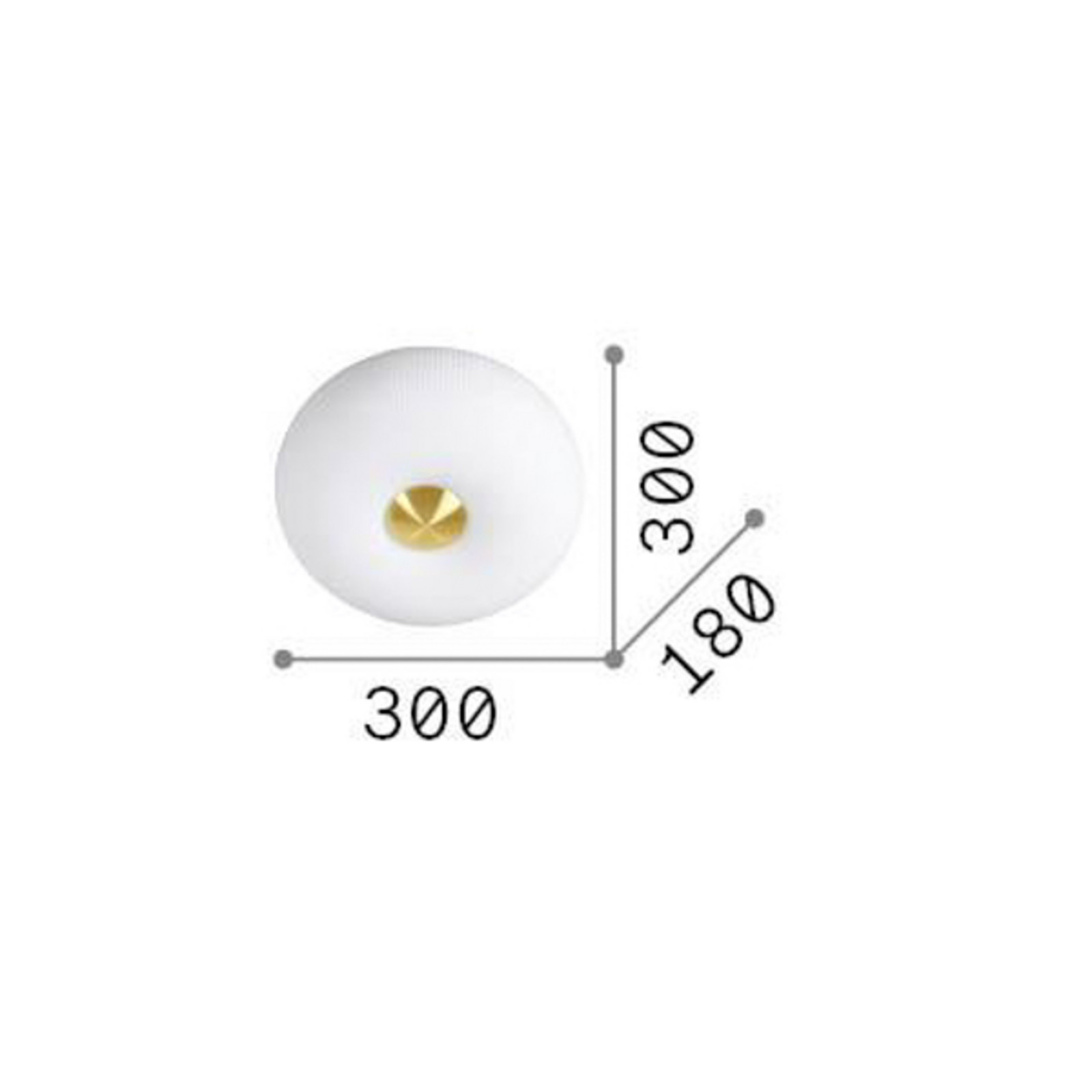 Ideal Lux Arizona plafonieră Ideal Lux Arizona sticlă opală Ø 30 cm