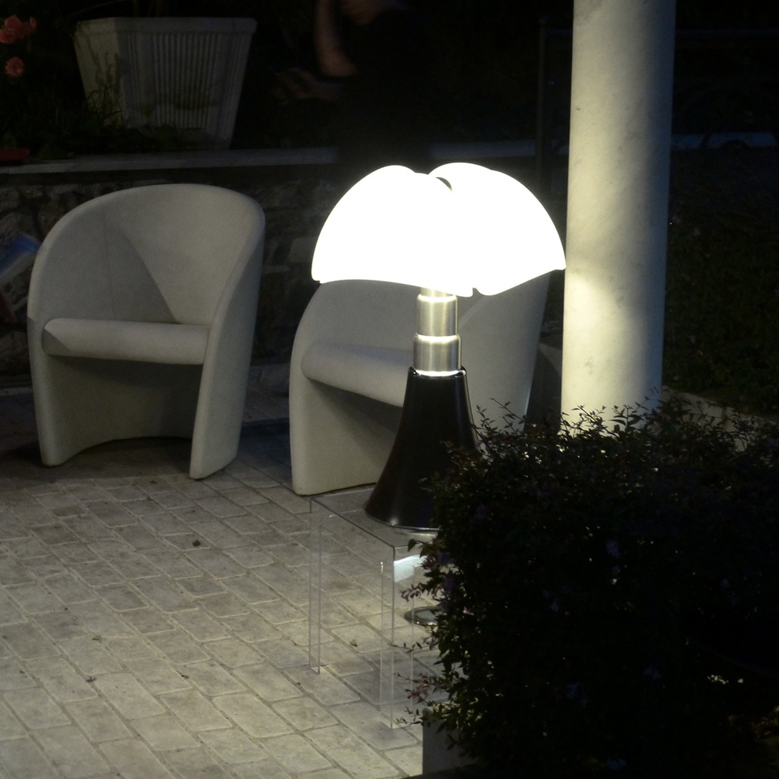 Pipistrello Bordslampa Glossy Black - Martinelli Luce