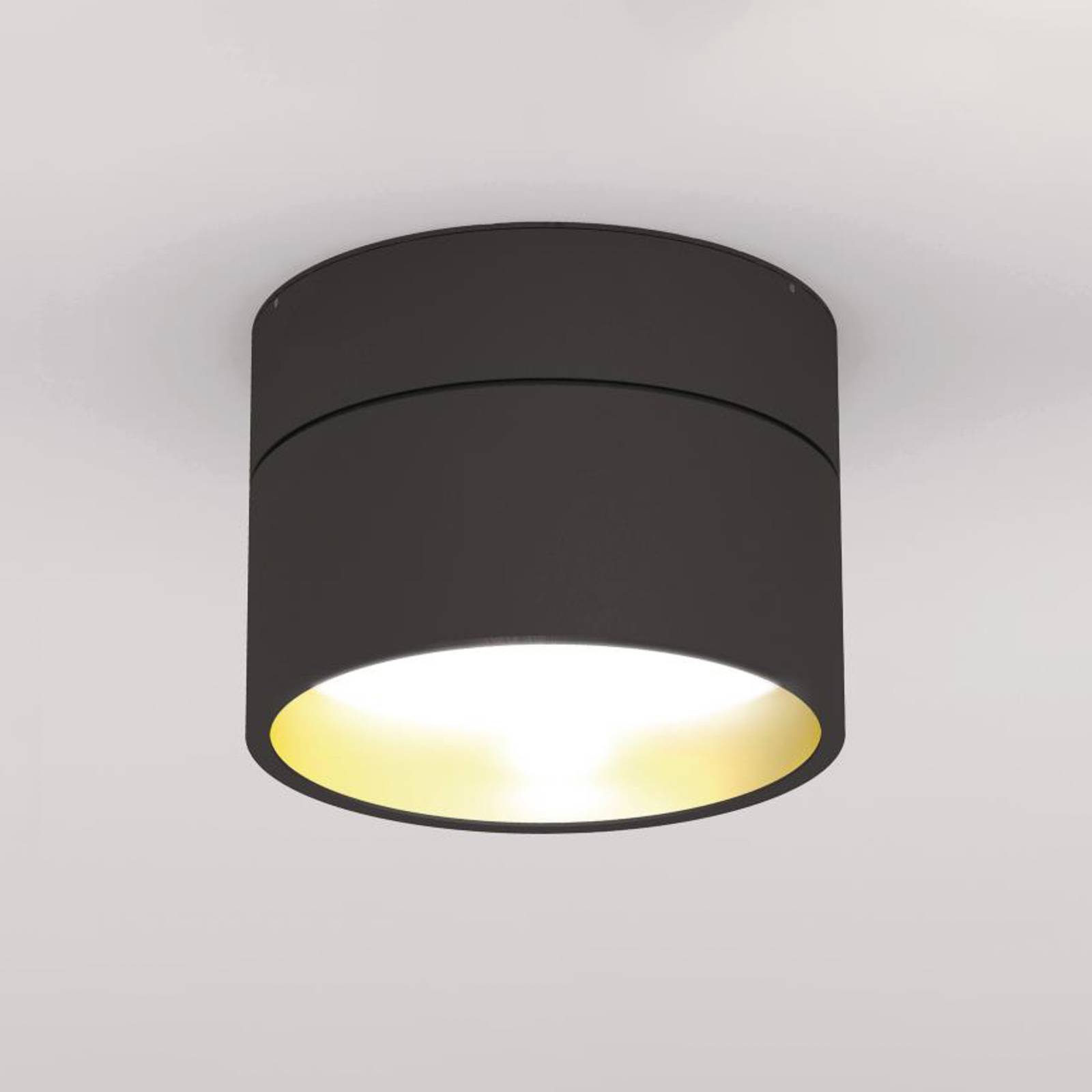 Turn on LED-Deckenleuchte 2.700K schwarz/gold