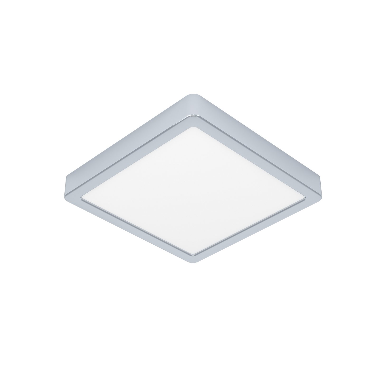 LED-Deckenlampe Fueva 5 IP44 3000K chrom 21x21cm