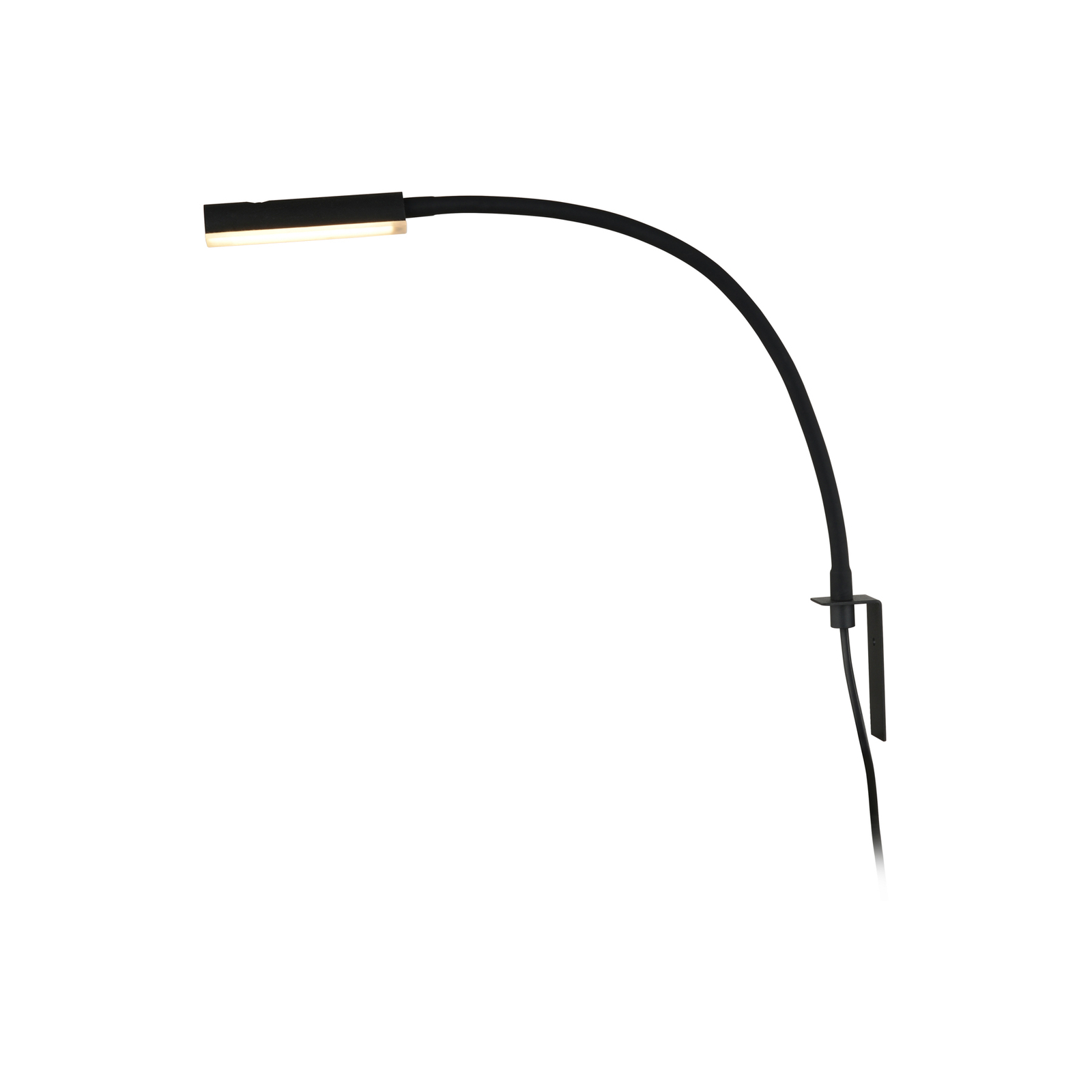 Lindby Flexola LED-Leselampe, schwarz, Kopf eckig