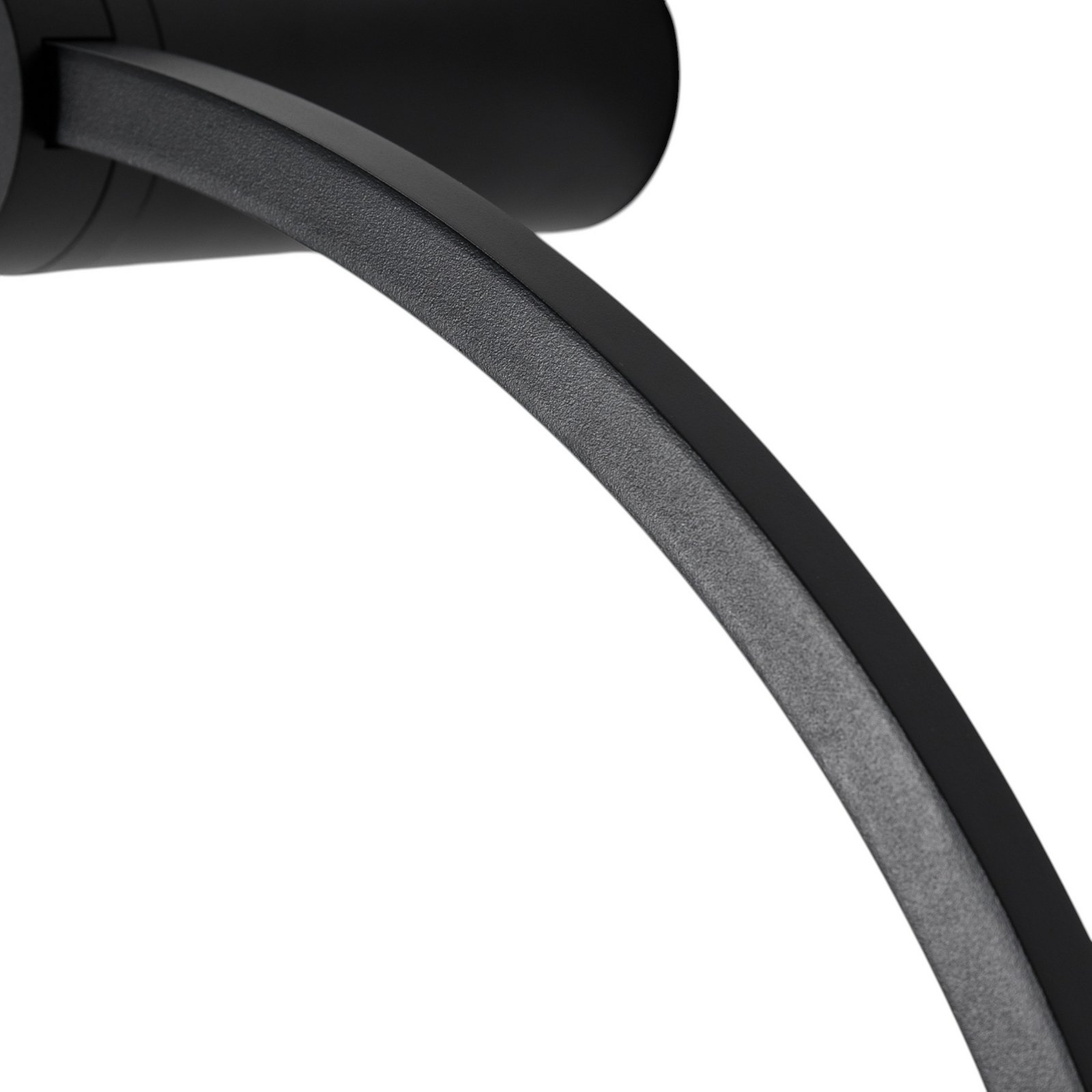 LED-Wandleuchte Saturno, schwarz, Ø 50 cm, Metall, 4.000 K