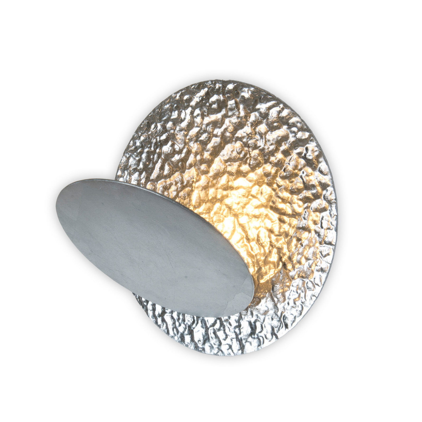 LED-Wandlampe CORONARE, Ø 26 cm, silberfarben, Metall, dim