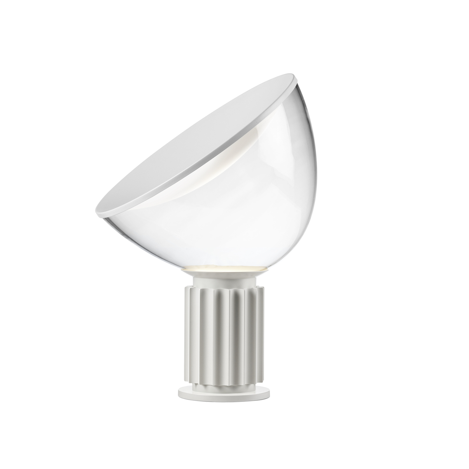Mała lampa stołowa LED FLOS Taccia, biała
