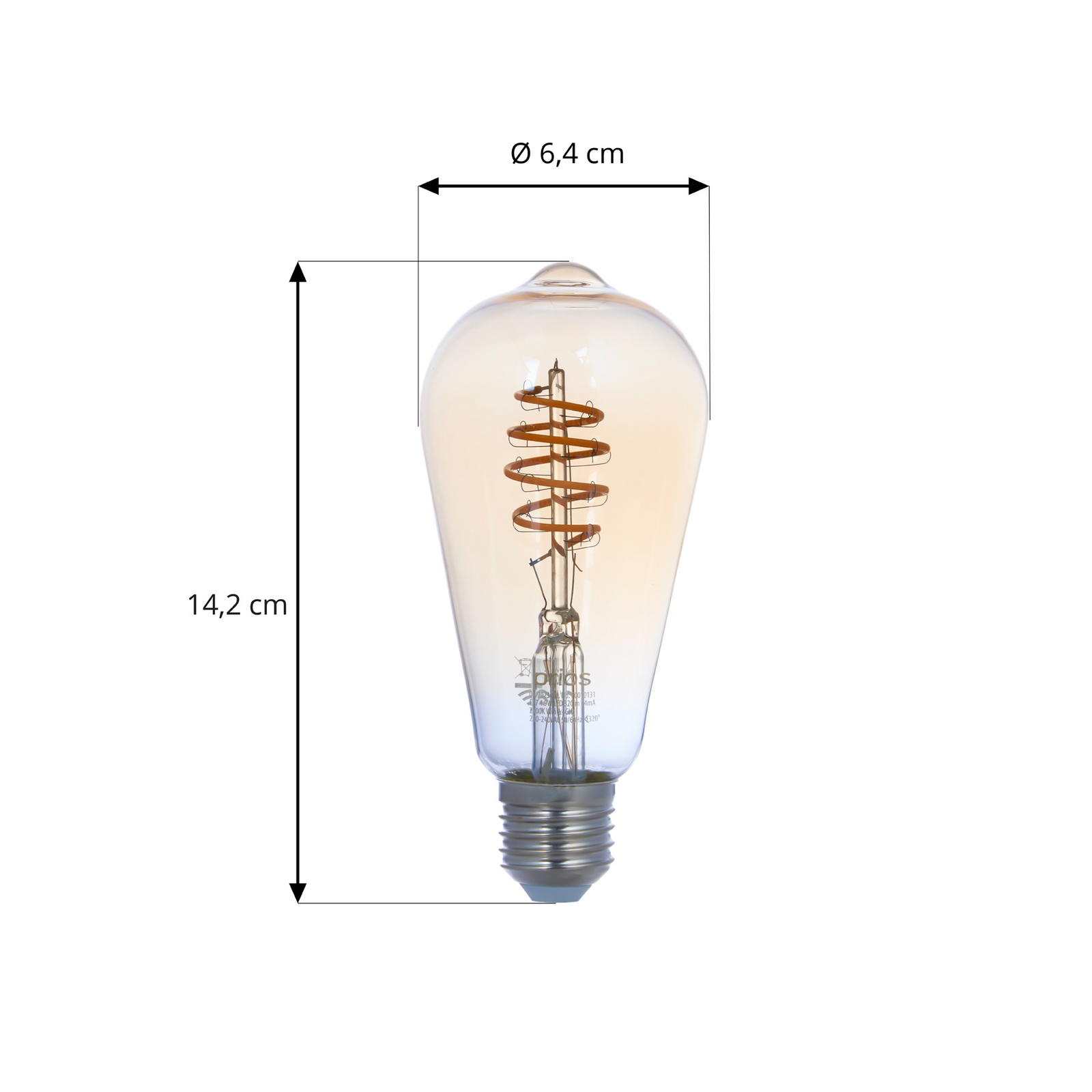 Smart LED-Leuchtmittel E27 ST64 4,9W WLAN amber