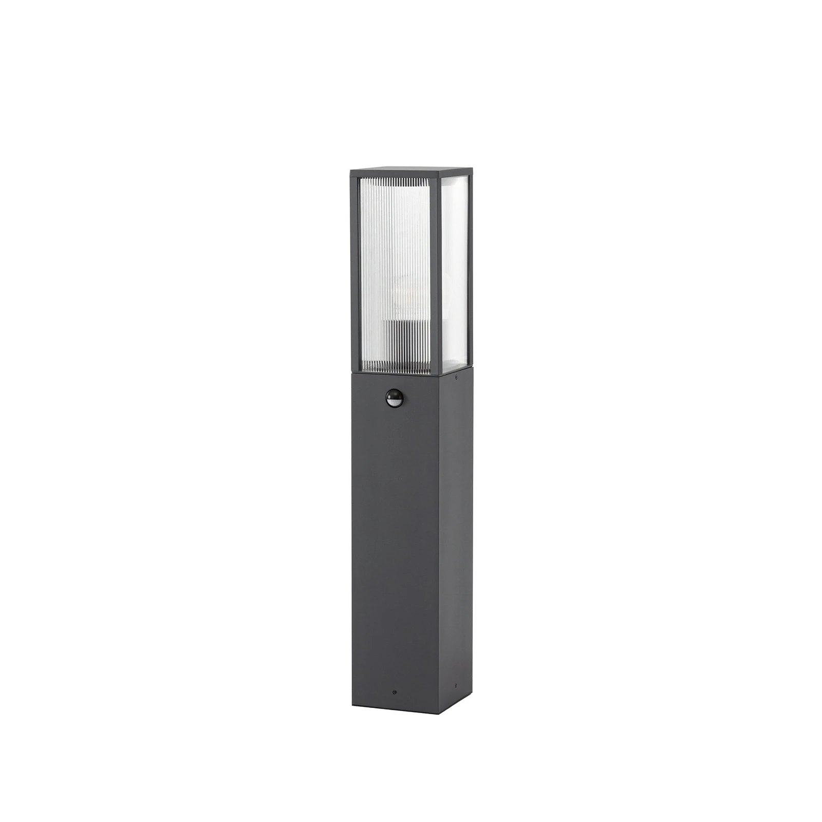 Lindby Φωτιστικό διαδρόμου Peldar, ανθρακί/ραβδωτό, 80 cm, αισθητήρας