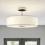 Lindby Josia ceiling light, white, fabric, Ø 47 cm, E27