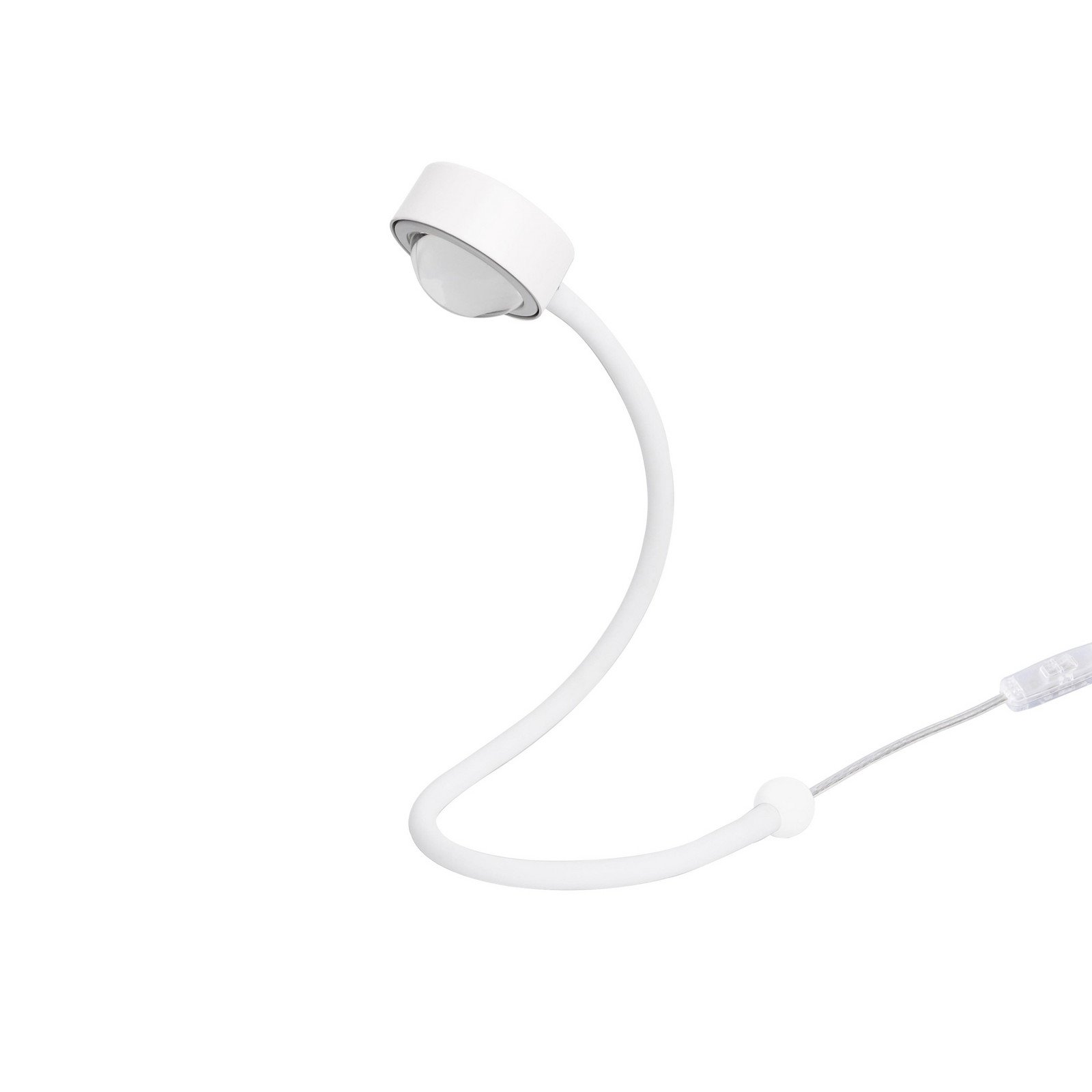 Lampă de masă LIGHTME Powerlens Snake alb braț flexibil
