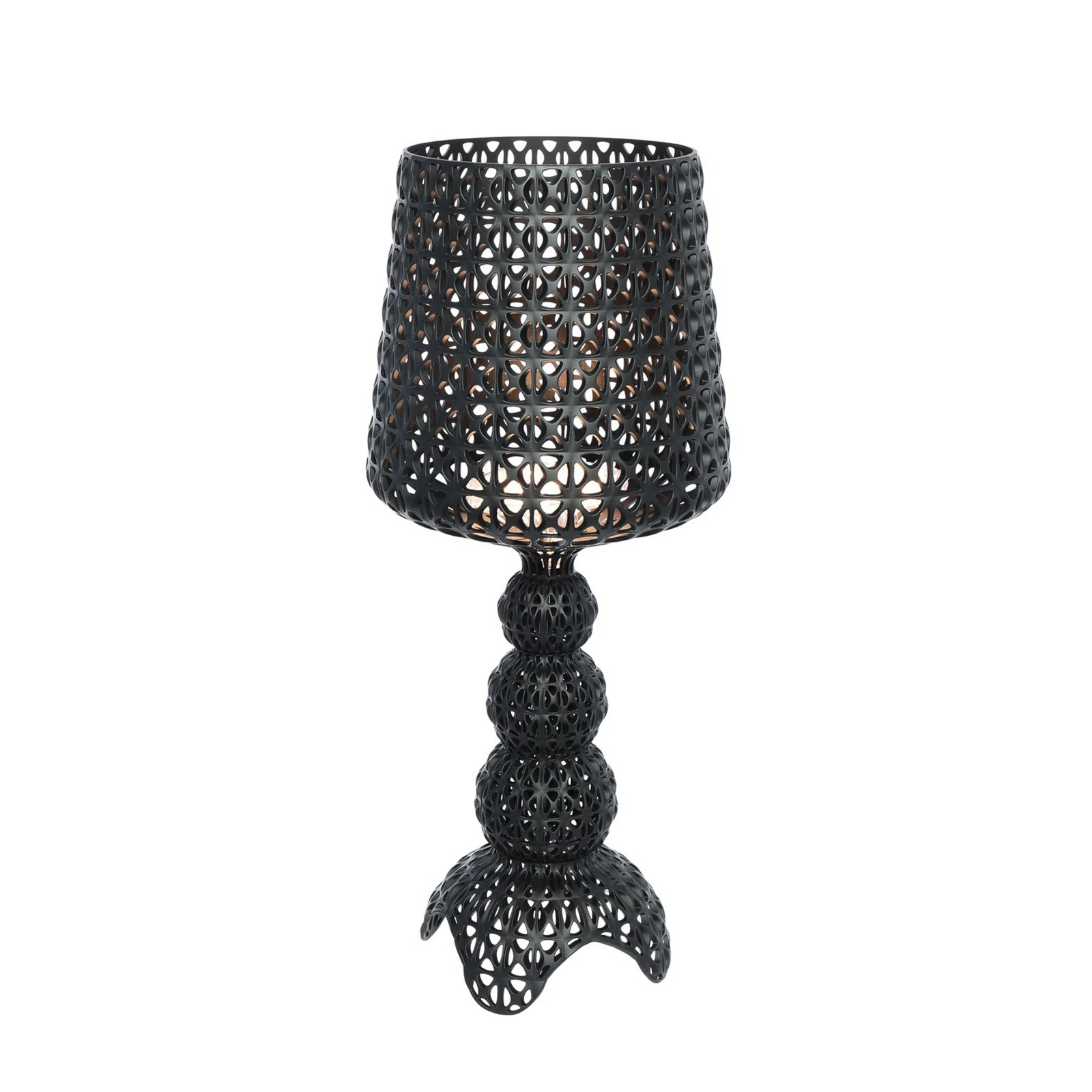 Kartell LED galda lampa Mini Kabuki, melna, augstums 70 cm