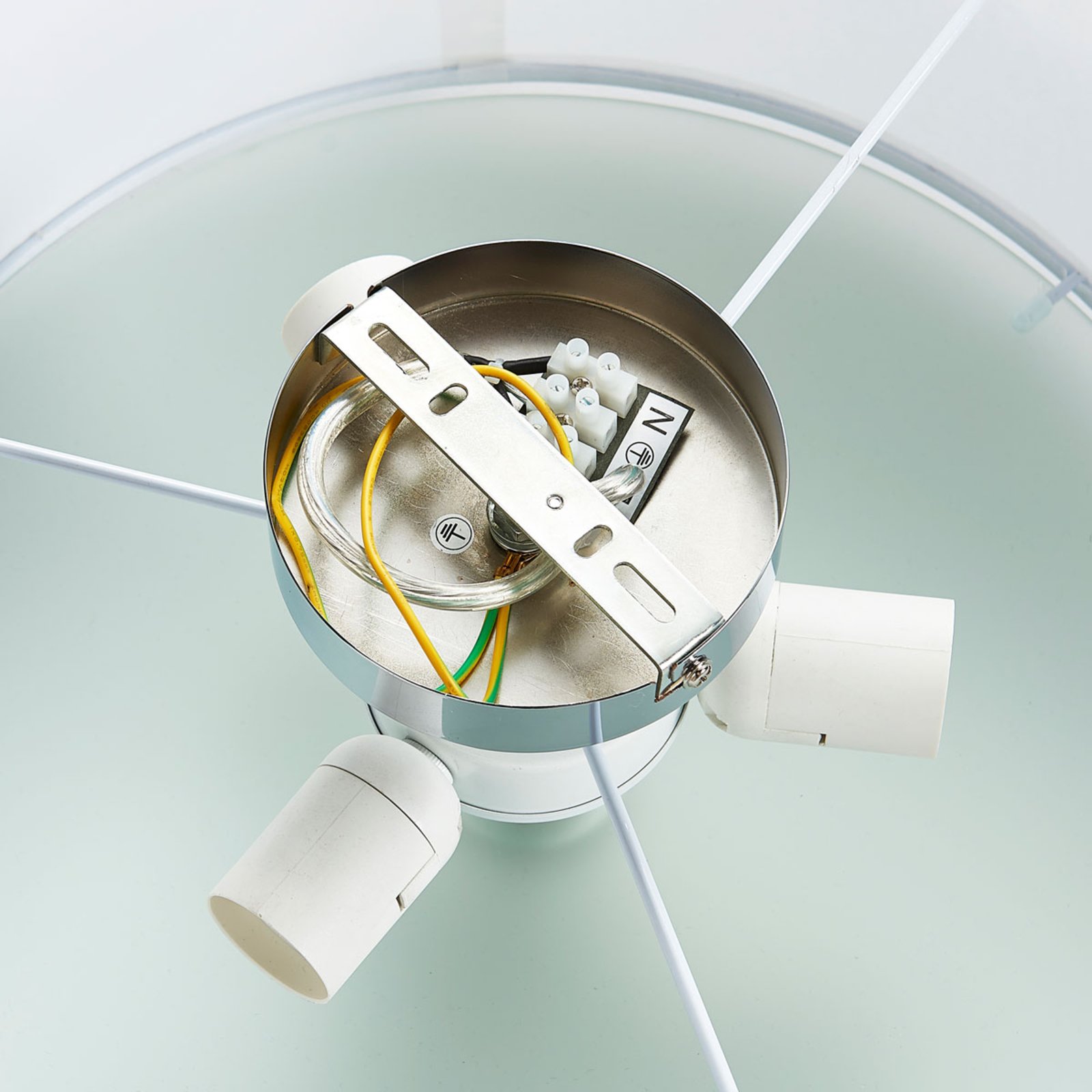 Tobia Ceiling Lamp Grey/White/Chrome - Lindby