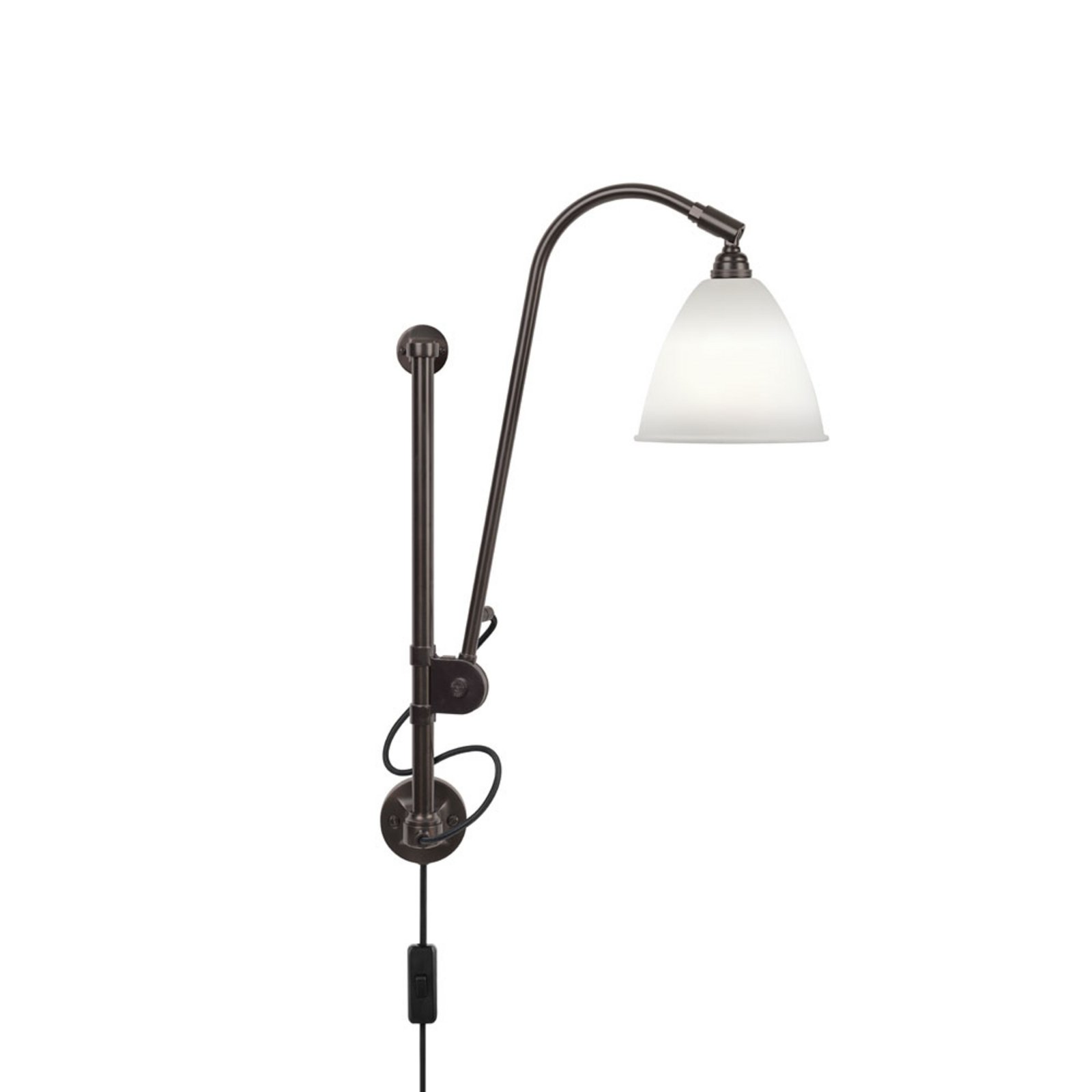 Bestlite BL5 Aplică de Perete Ø16 Black Brass/Porcelain - GUBI