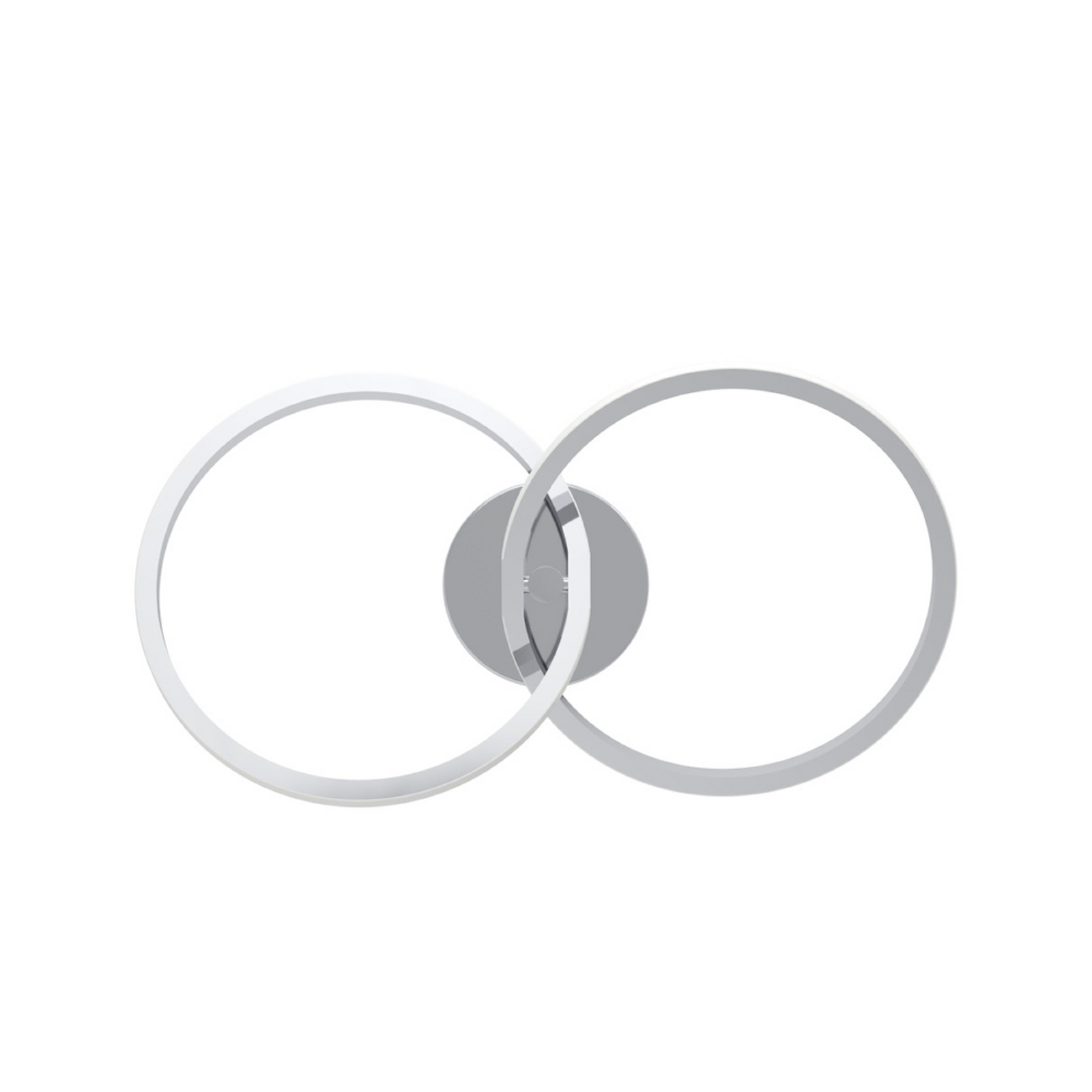 EGLO CONGIUNTI LED ceiling lamp, chrome-coloured, 47 x 28 cm, CCT