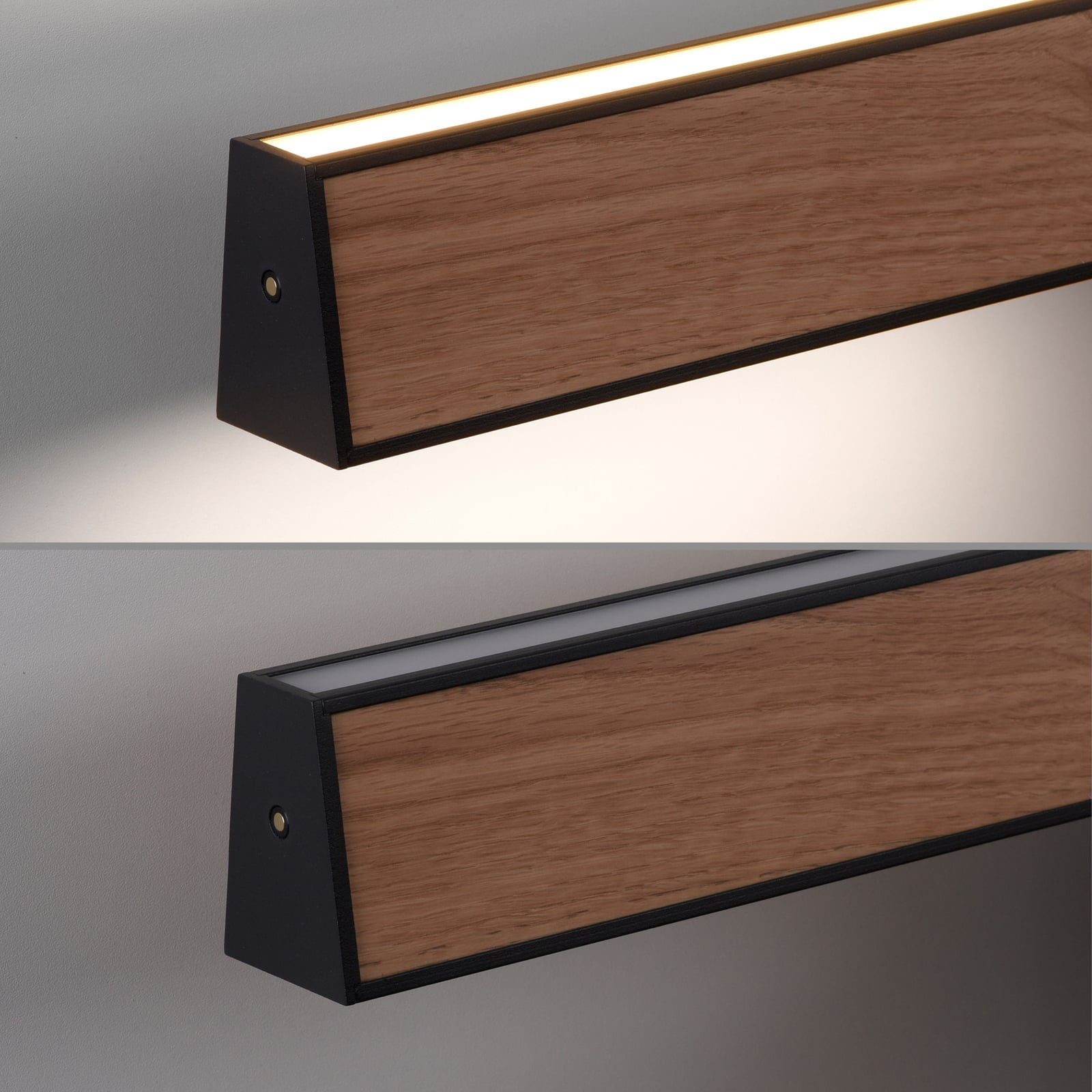 E-Motion LED-pendellampa, ek/svart pärlemor, CCT – PURE E-Motion LED-pendellampa, ek/svart pärlemor, CCT – PURE