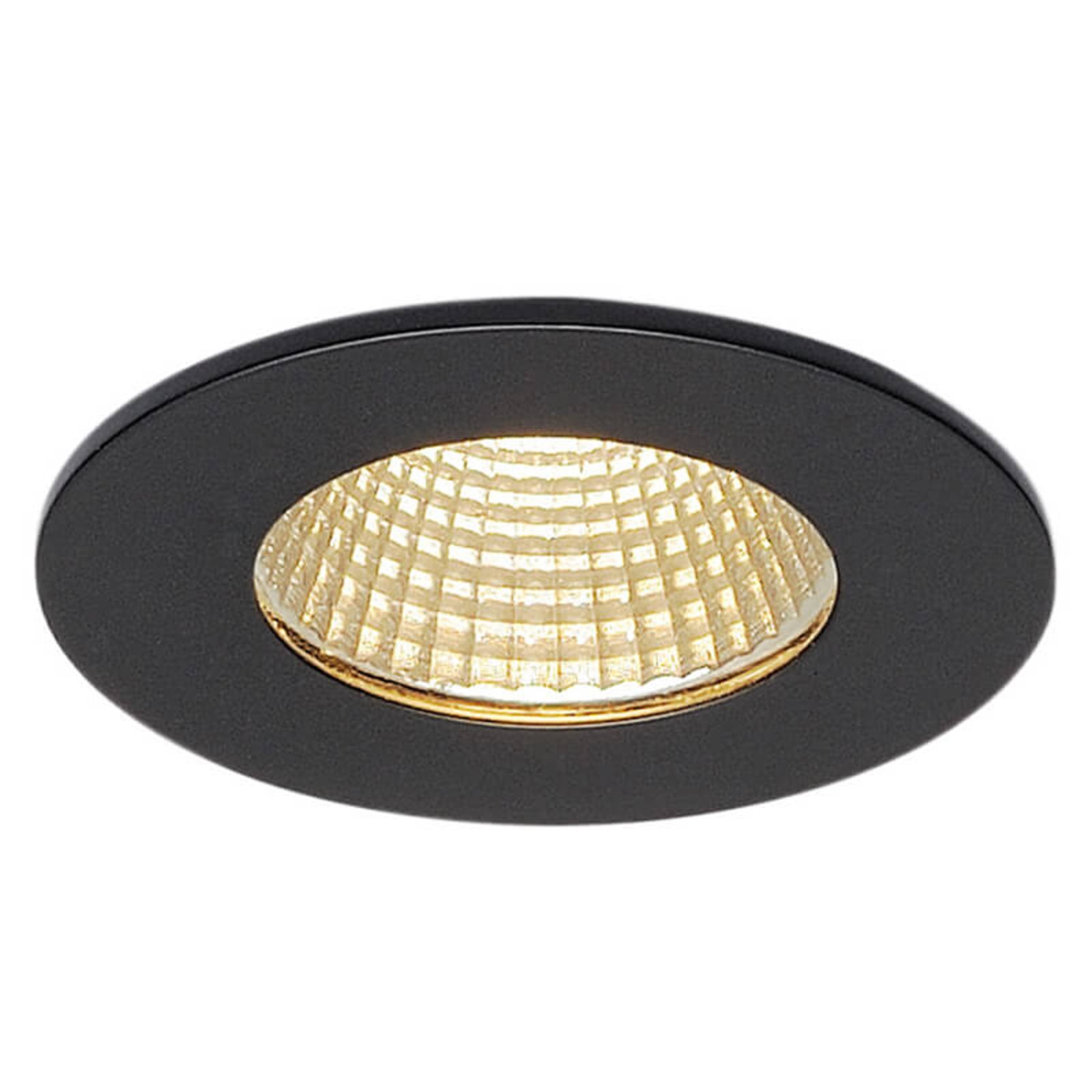 SLV Patta-I lampe encastrable LED ronde, noir mat