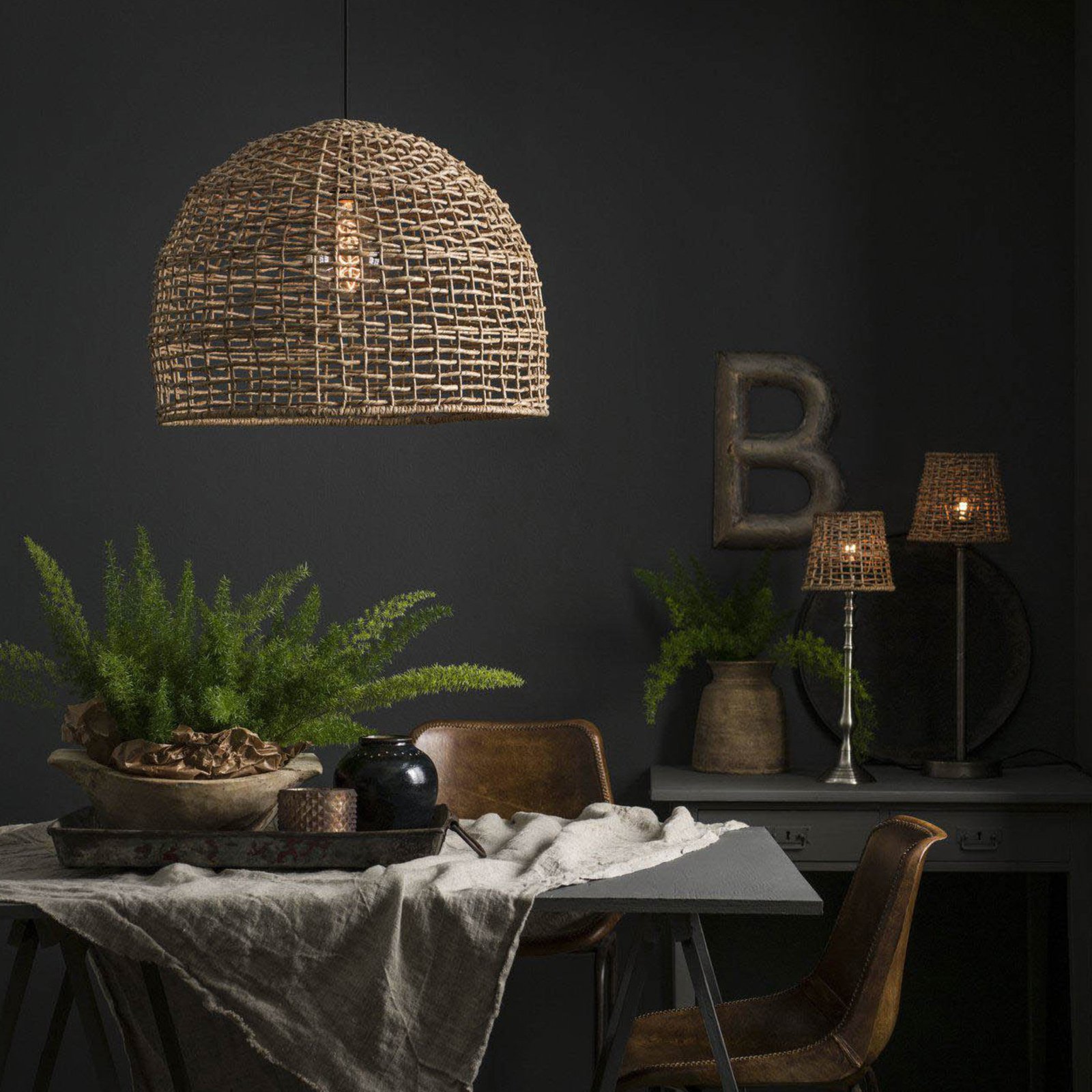 PR Home Cebu pendant light, Ø 37 cm, lampshade, IP20