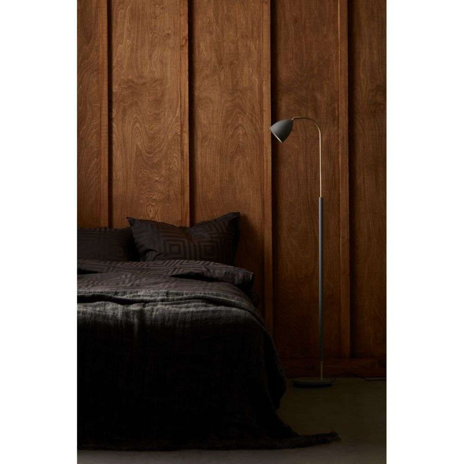 Deluxe Golvlampa Varmgr&aring;/M&auml;ssing LED Belid - Vardagsrum - Metall