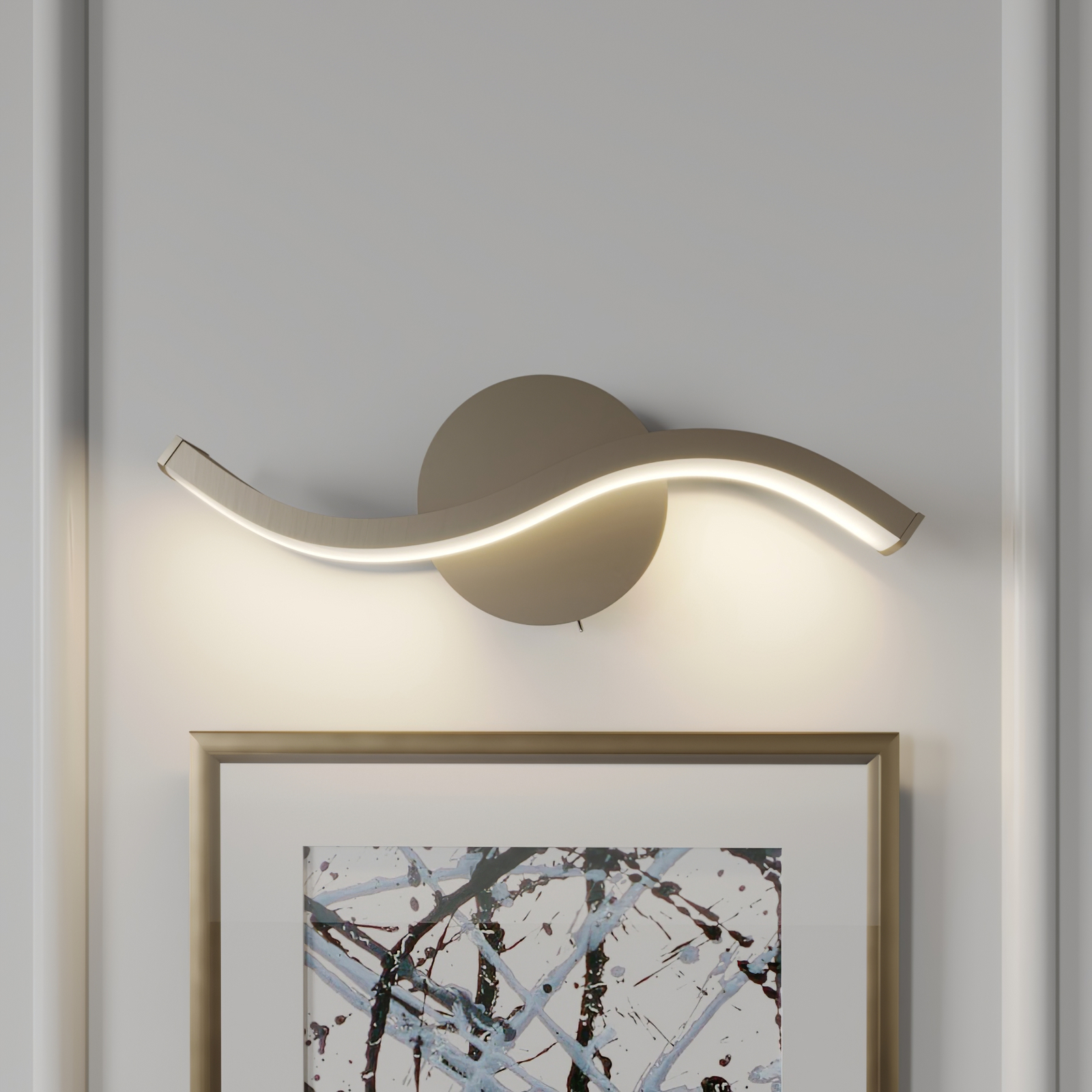 Lucande Mairia -LED-seinävalaisin, aaltomainen