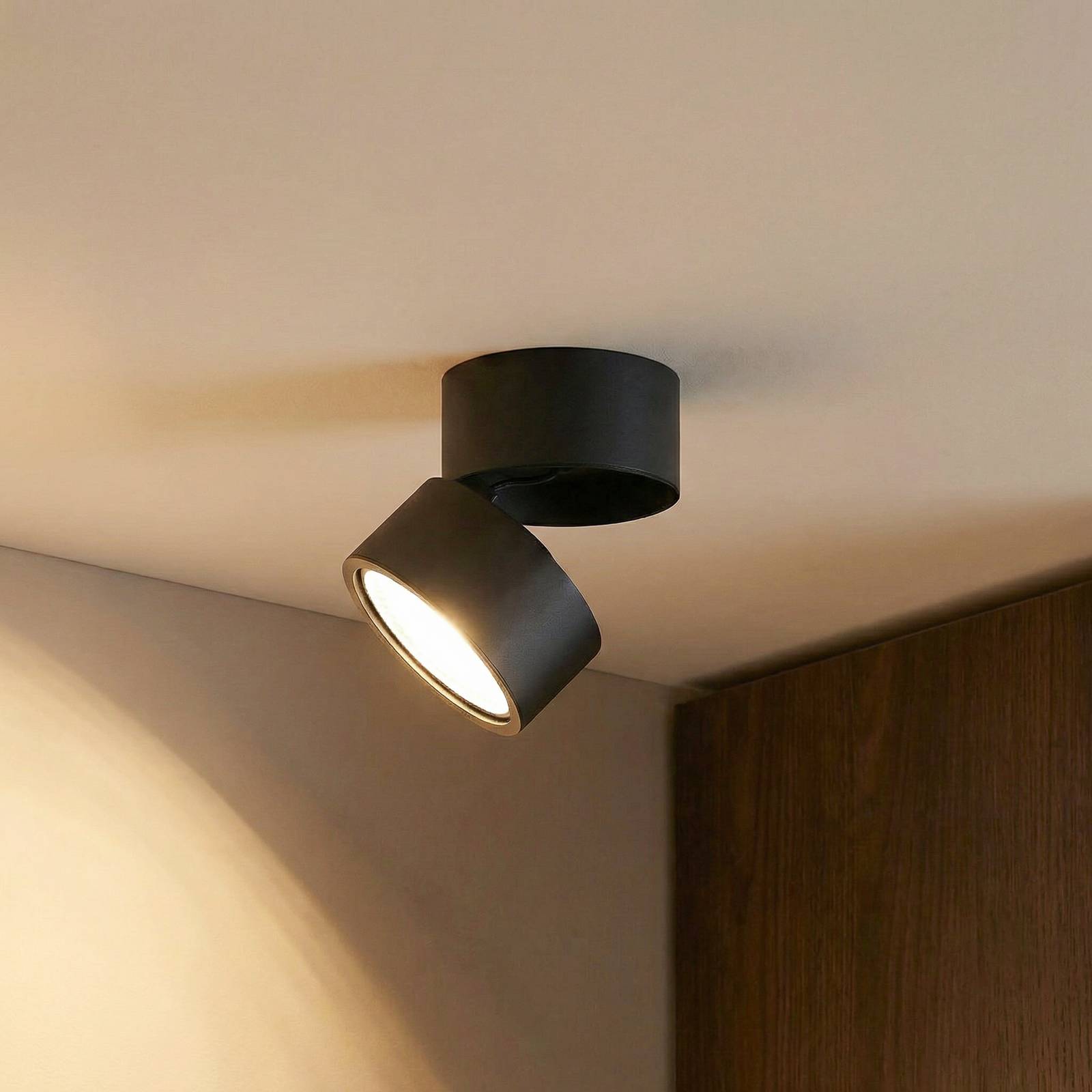 Spot pour plafond Thorid de Lindby, 19 cm, lot de 2, noir, G9