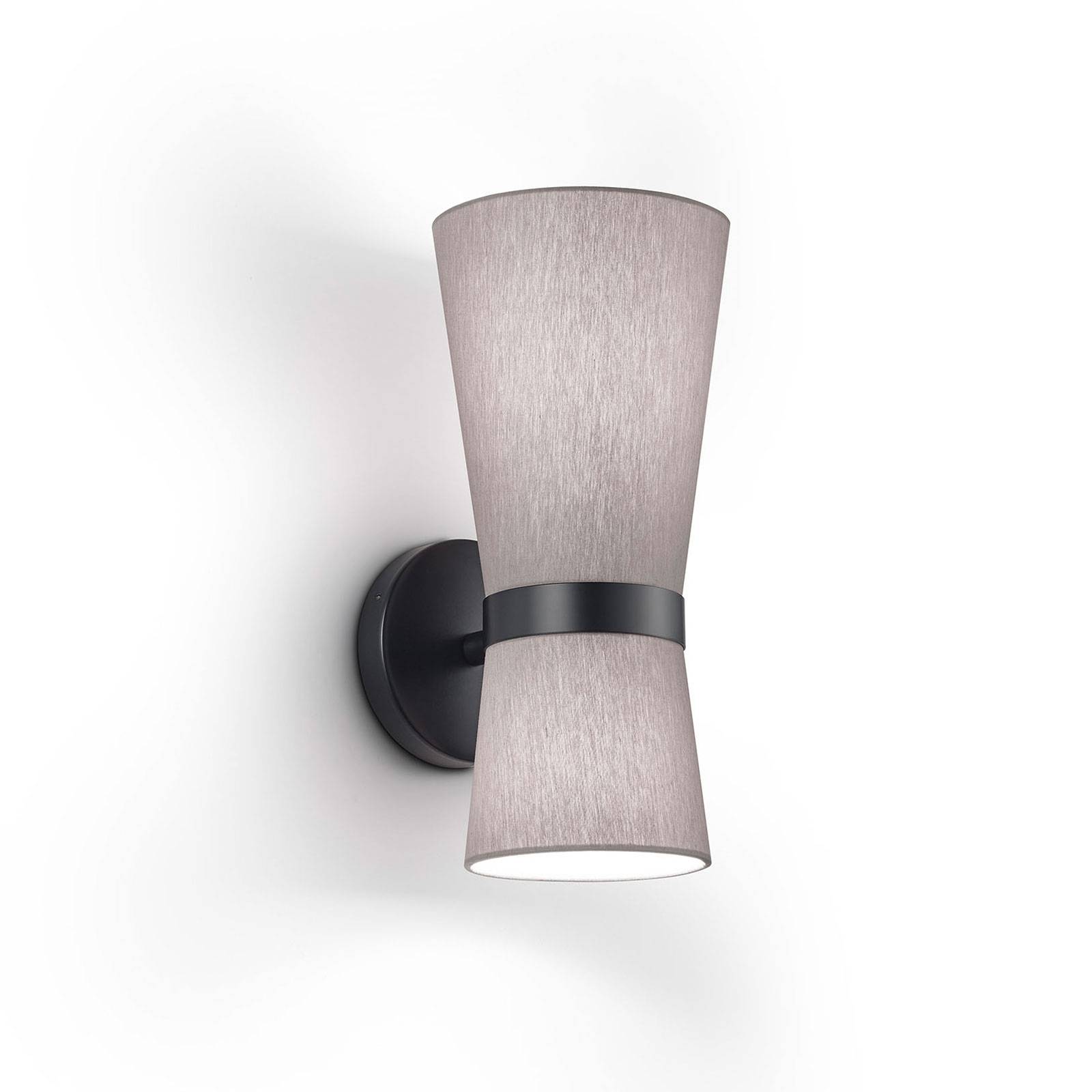 Yuna-W wall lamp black, foggy grey, movable