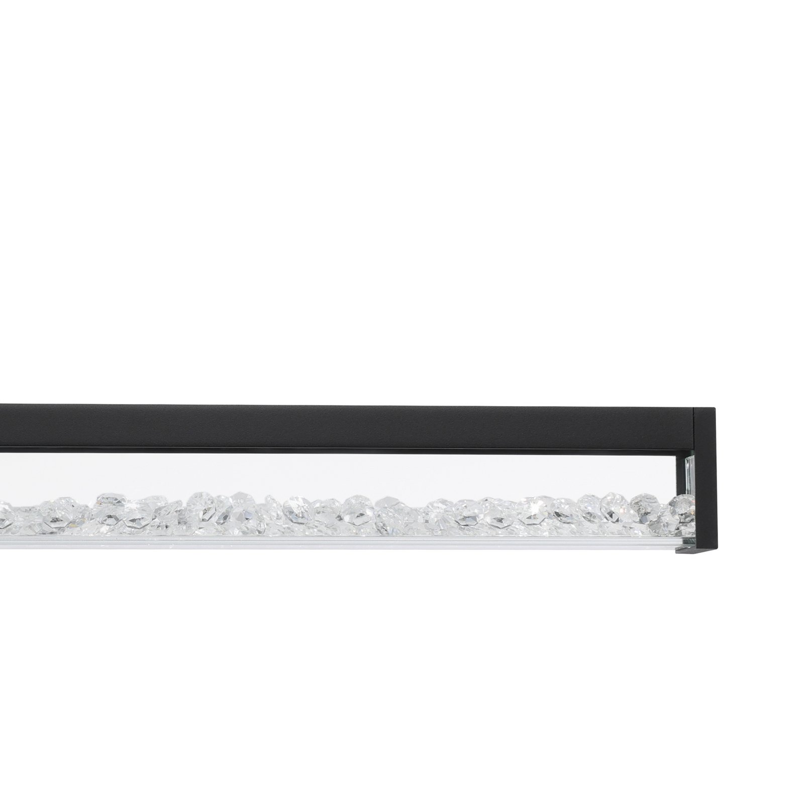 Candeeiro suspenso LED Cardito Tunable branco 100cm preto