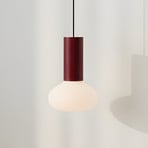 Hängeleuchte Flo, rot, 1-flammig, Glas