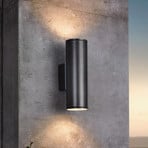 LED-vägglampa Riga, antracit, höjd 20 cm, metall, 2 lampor.