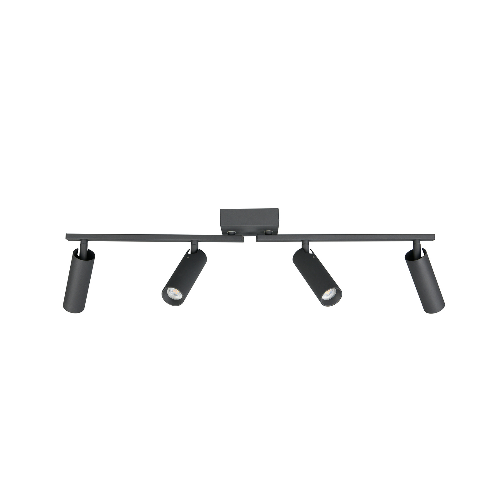 Faretto da soffitto Dara, lunghezza 66 cm, antracite, metallo, a 4 luci. Faretto da soffitto Dara, lunghezza 66 cm, antracite, metallo, a 4 luci.