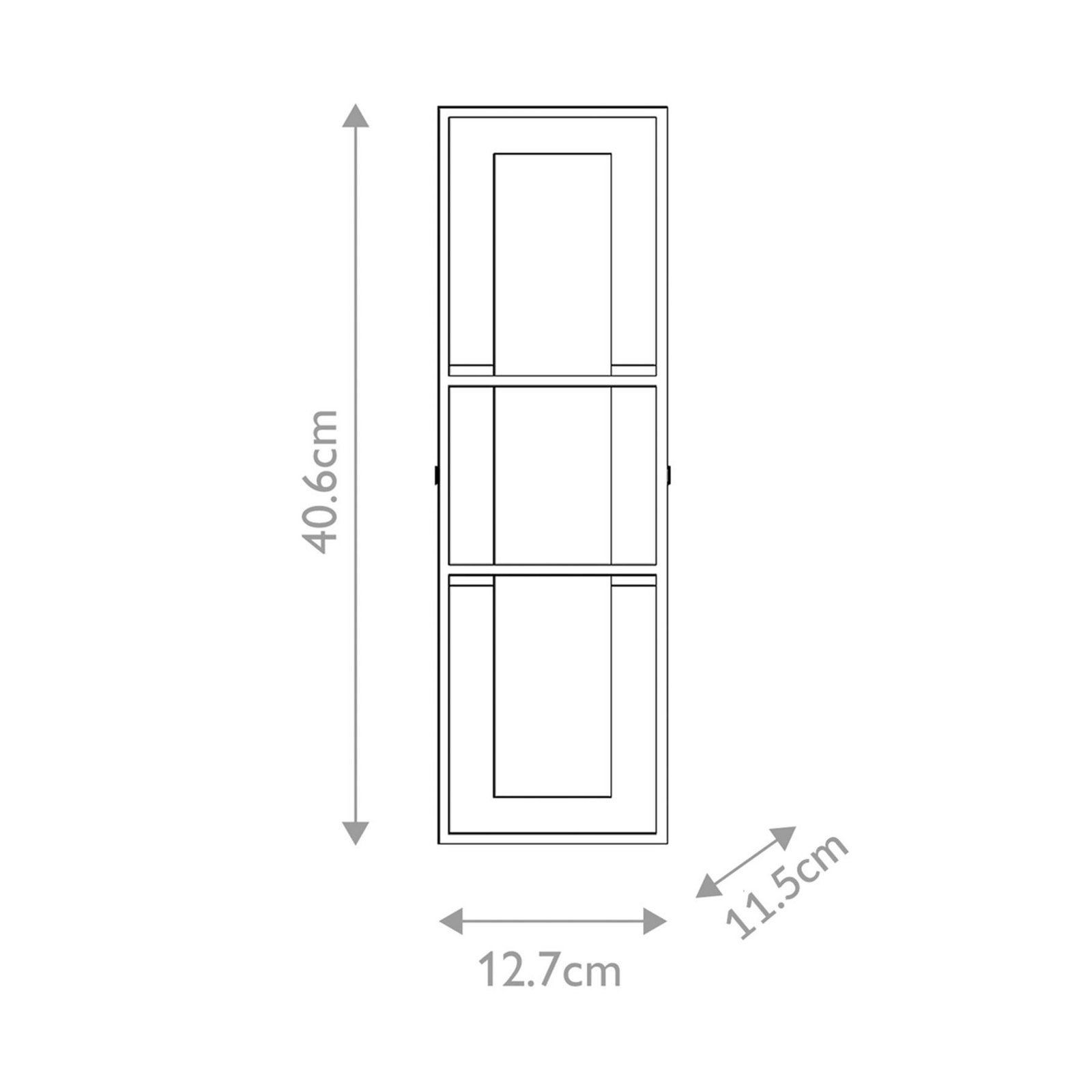 LED-Außenwandlampe BLAKLEY schwarz/alabaster Höhe 41 cm IP44