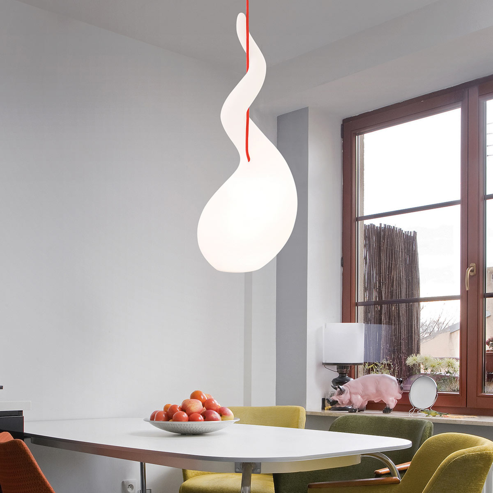 next Alien M - Pendant light with red cable