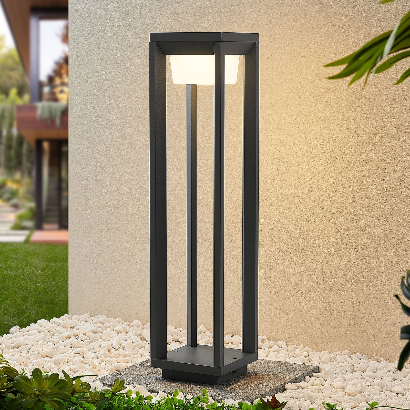PRIOS Bornă luminoasă LED Gamion 60 cm antracit metal IP54 - modern