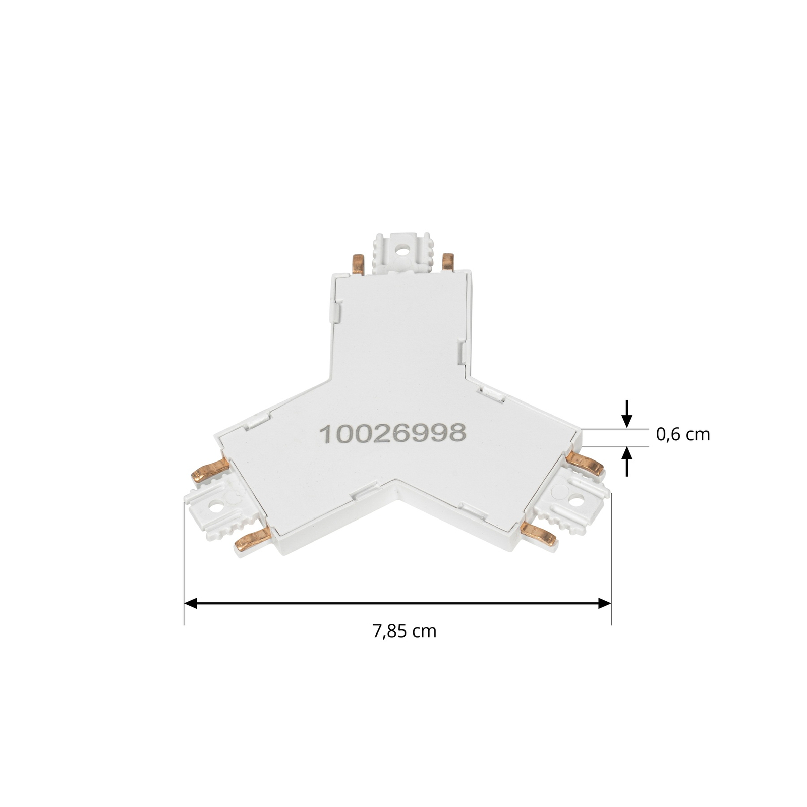 Lindby T-Verbinder Lumaro, weiß, 7,85 cm, Kunststoff