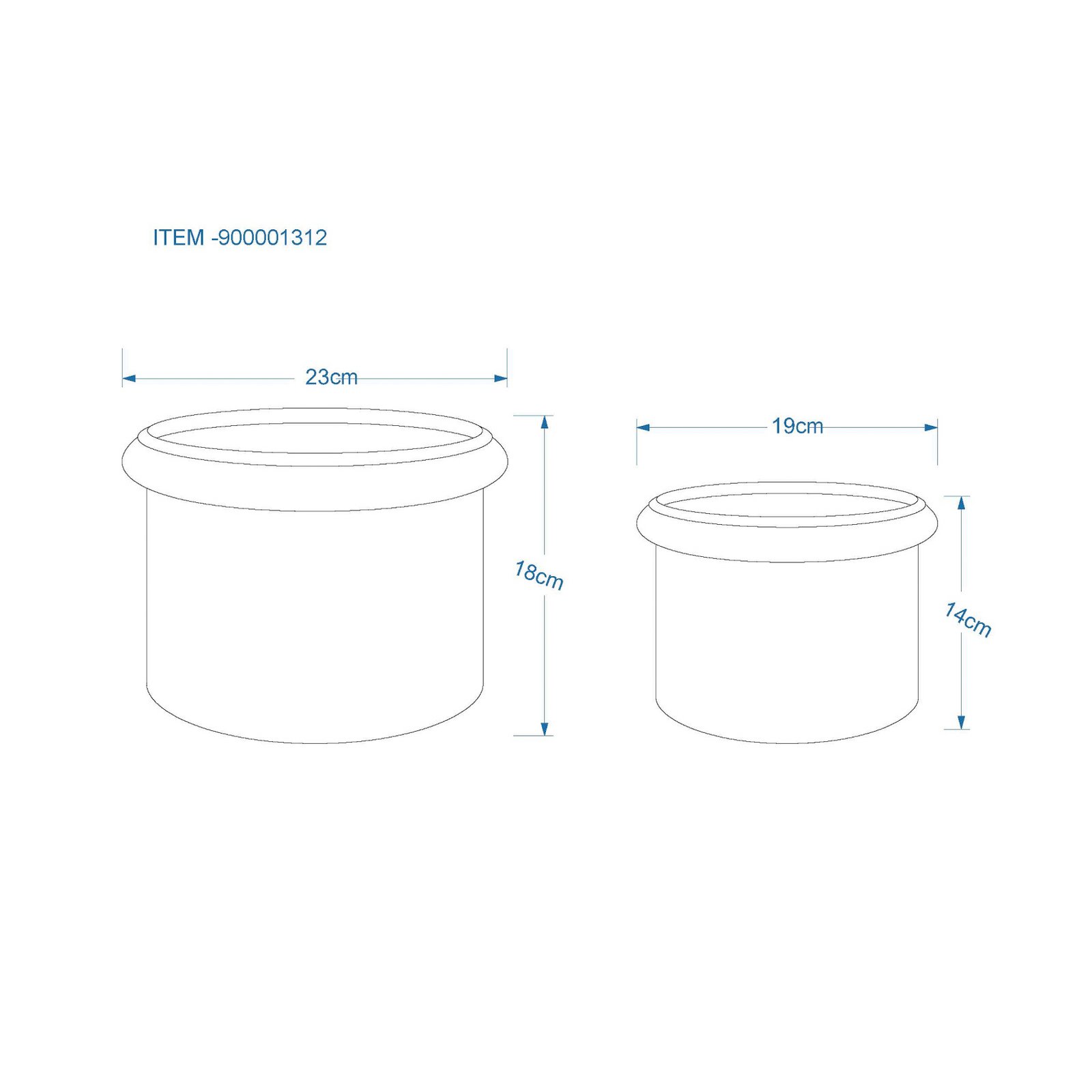 HDHoop Flower Pot, Green, Metal, Set of 2 - House Doctor