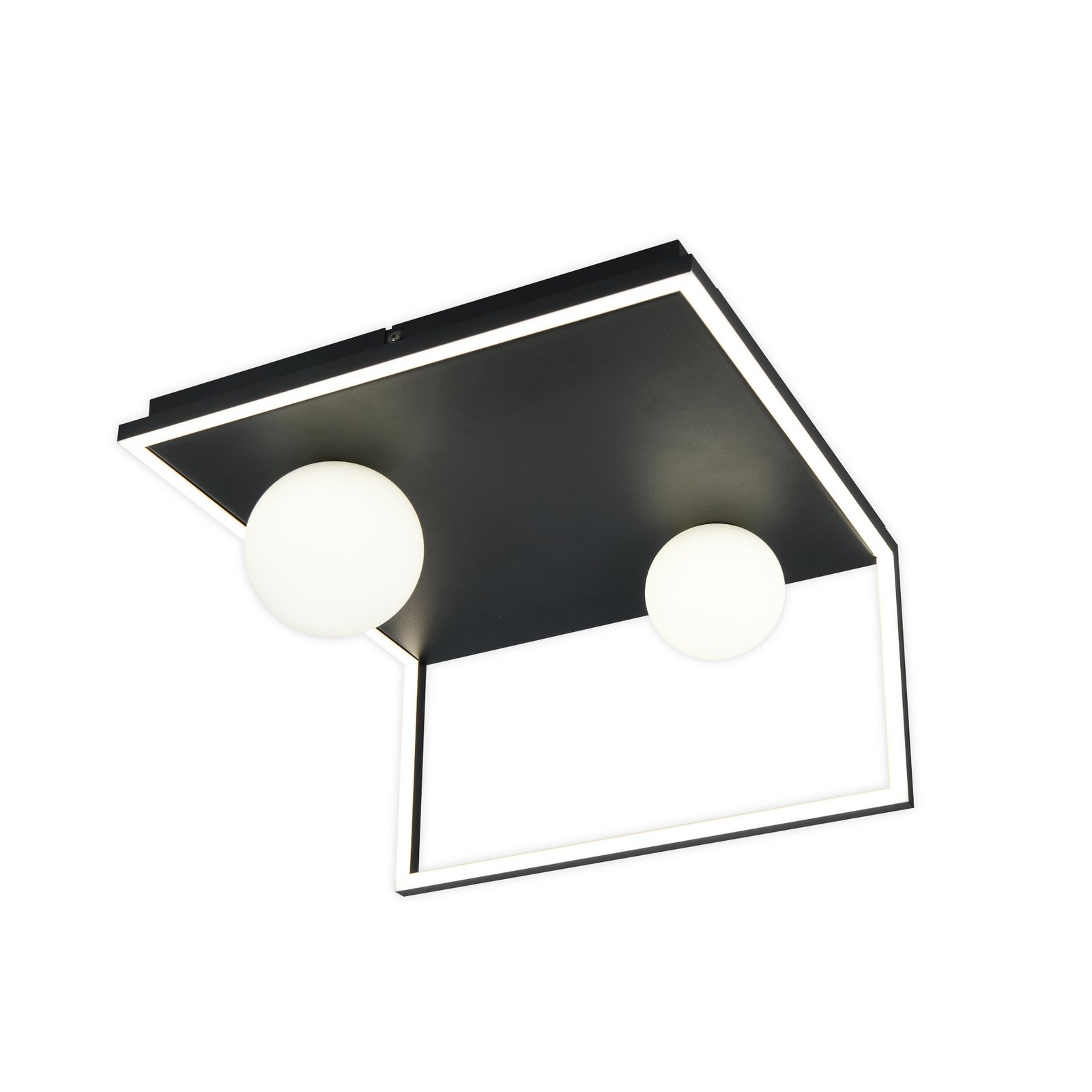 LED lubų šviestuvas „Arola“, matinis juodas, plotis 37 cm, metalas LED lubų šviestuvas „Arola“, matinis juodas, plotis 37 cm, metalas