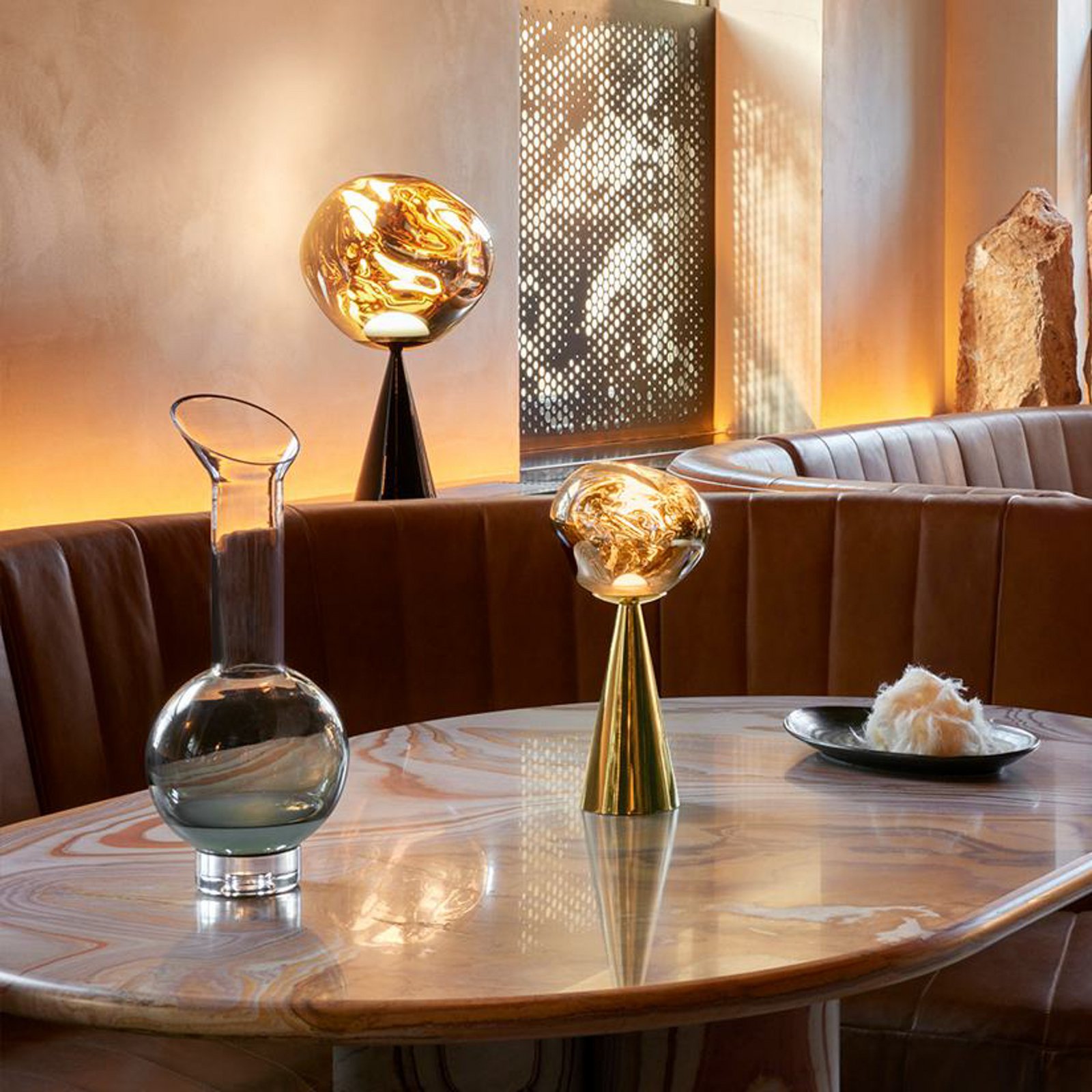 Melt Portable stolní lampa zlatá - Tom Dixon