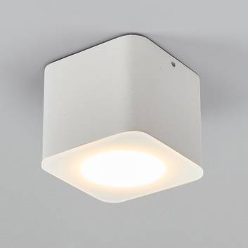 Helestra Oso LED-takspotlight, kantig, matt vit