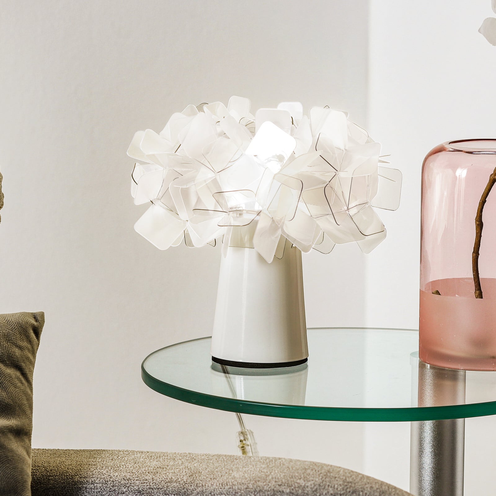 Clizia Bordlampe Fumé Slamp - Stue - Design - Plastik - Med én lyskilde