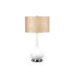 Milo table lamp, nickel-white/yellow