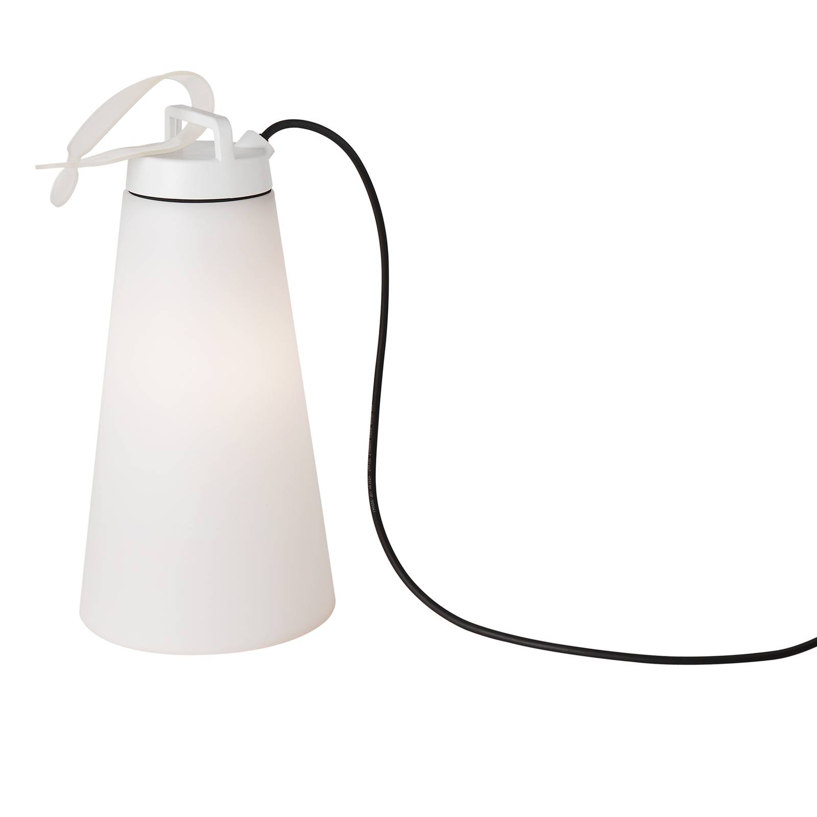 Levně LED dekor venkovní světlo Sasha, kabel, 41cm bílá