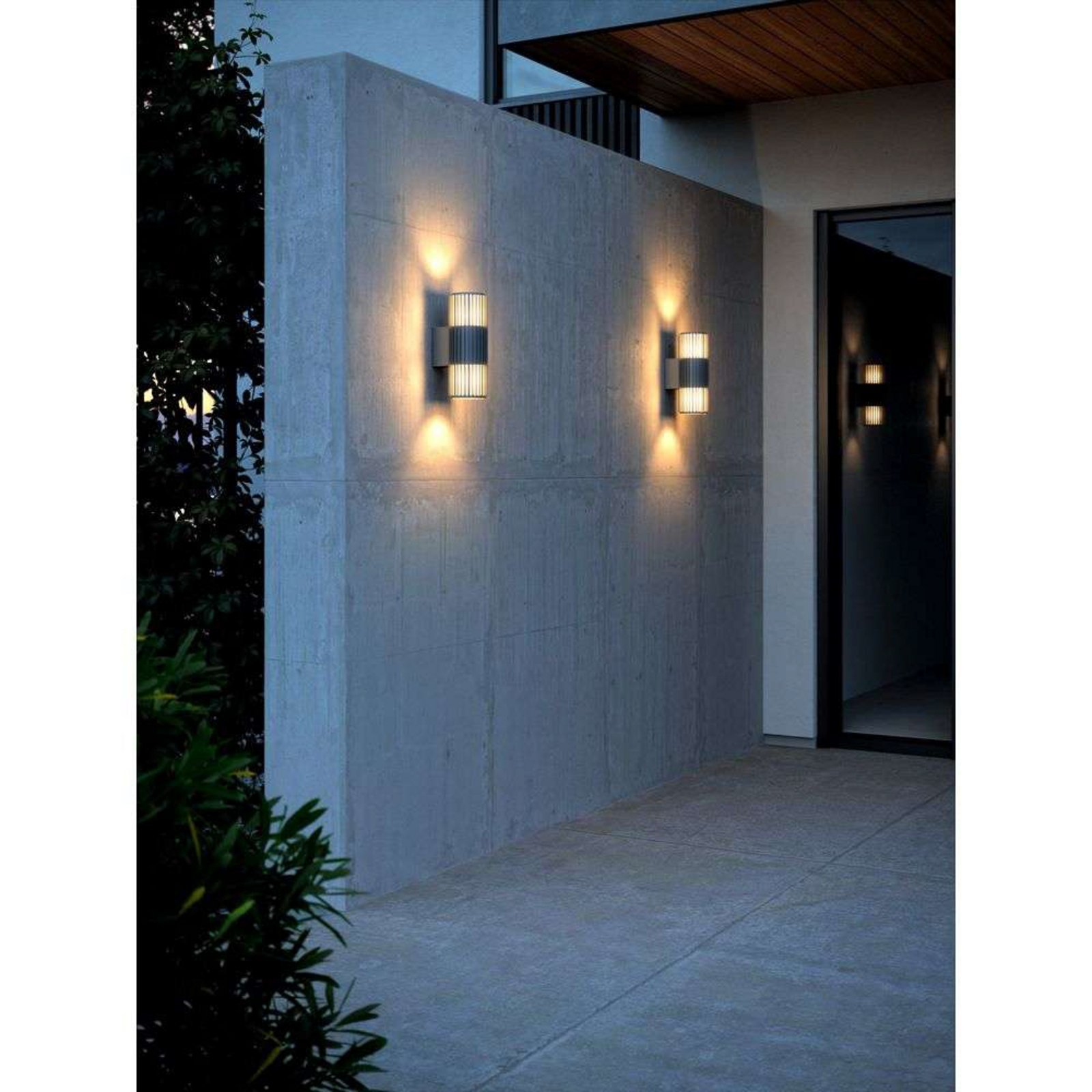 Aludra Double Outdoor Wall Lamp Seaside Anthracite - Nordlux