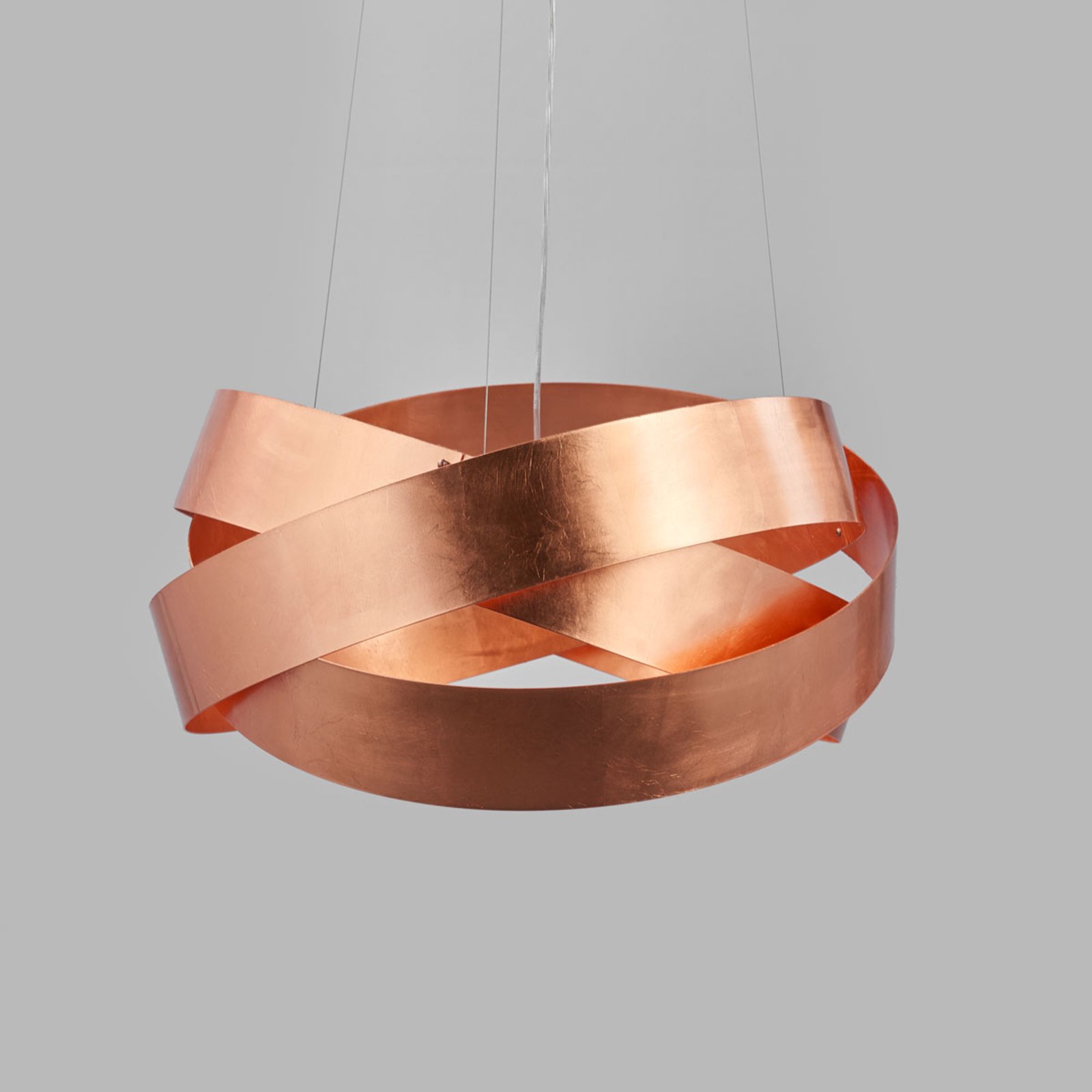 Lampă suspendată Pura în cupru, 60cm, 8x G9
