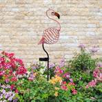 Dekorativno solarno svjetlo Flamingo, šiljak, LED topla bijela