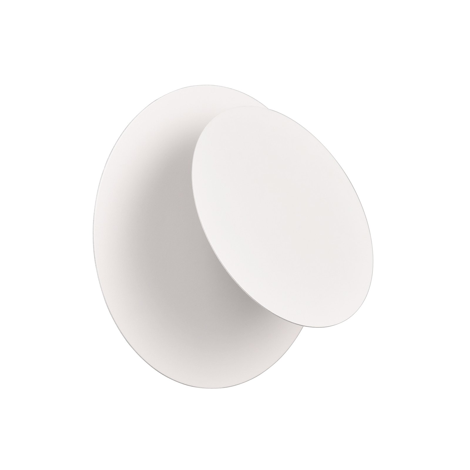 LED-Wandleuchte Mio, Blende rund, weiß matt, indirekt