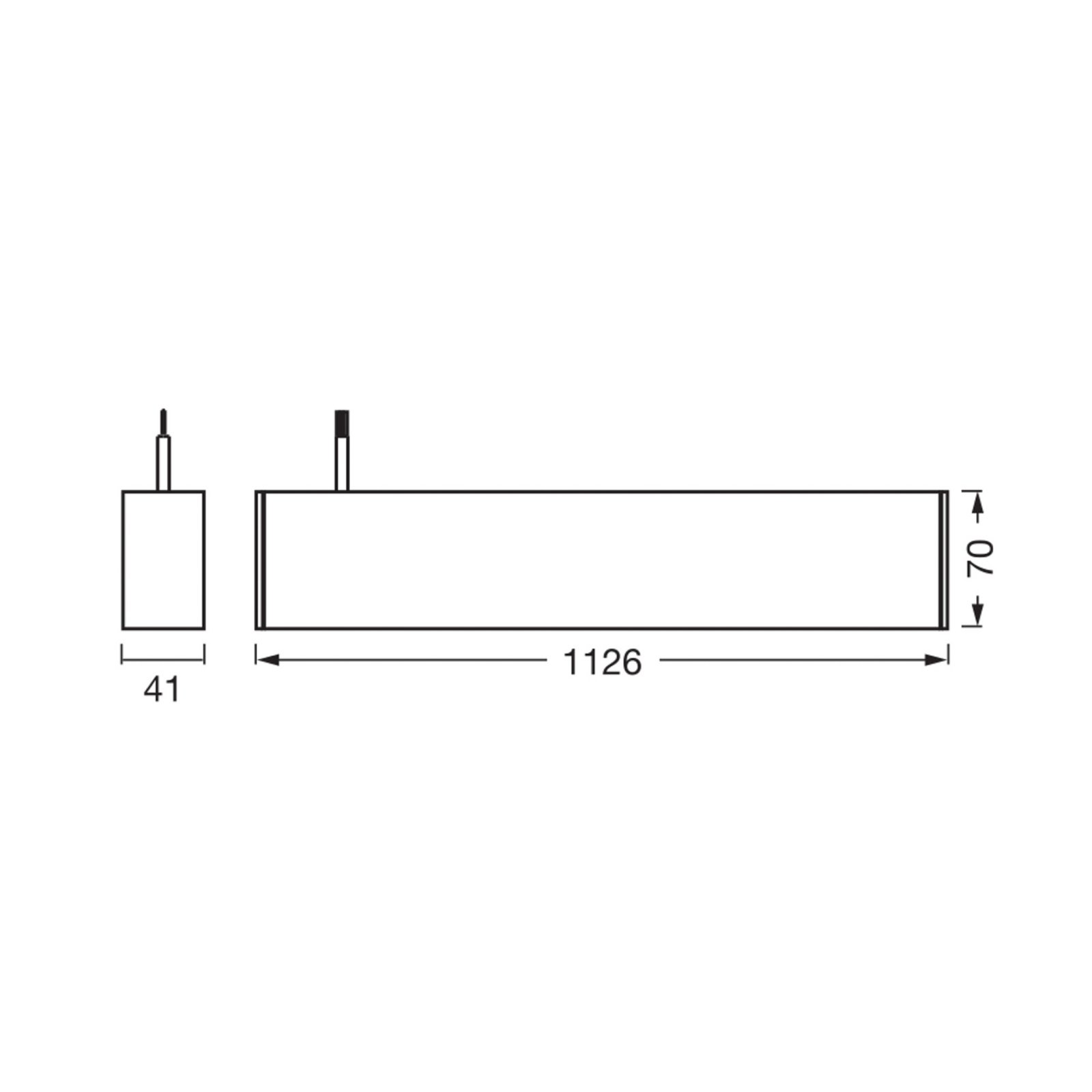 OSRAM LED-Hängelampe Office line Cuboid schwarz 4.000 K DIM