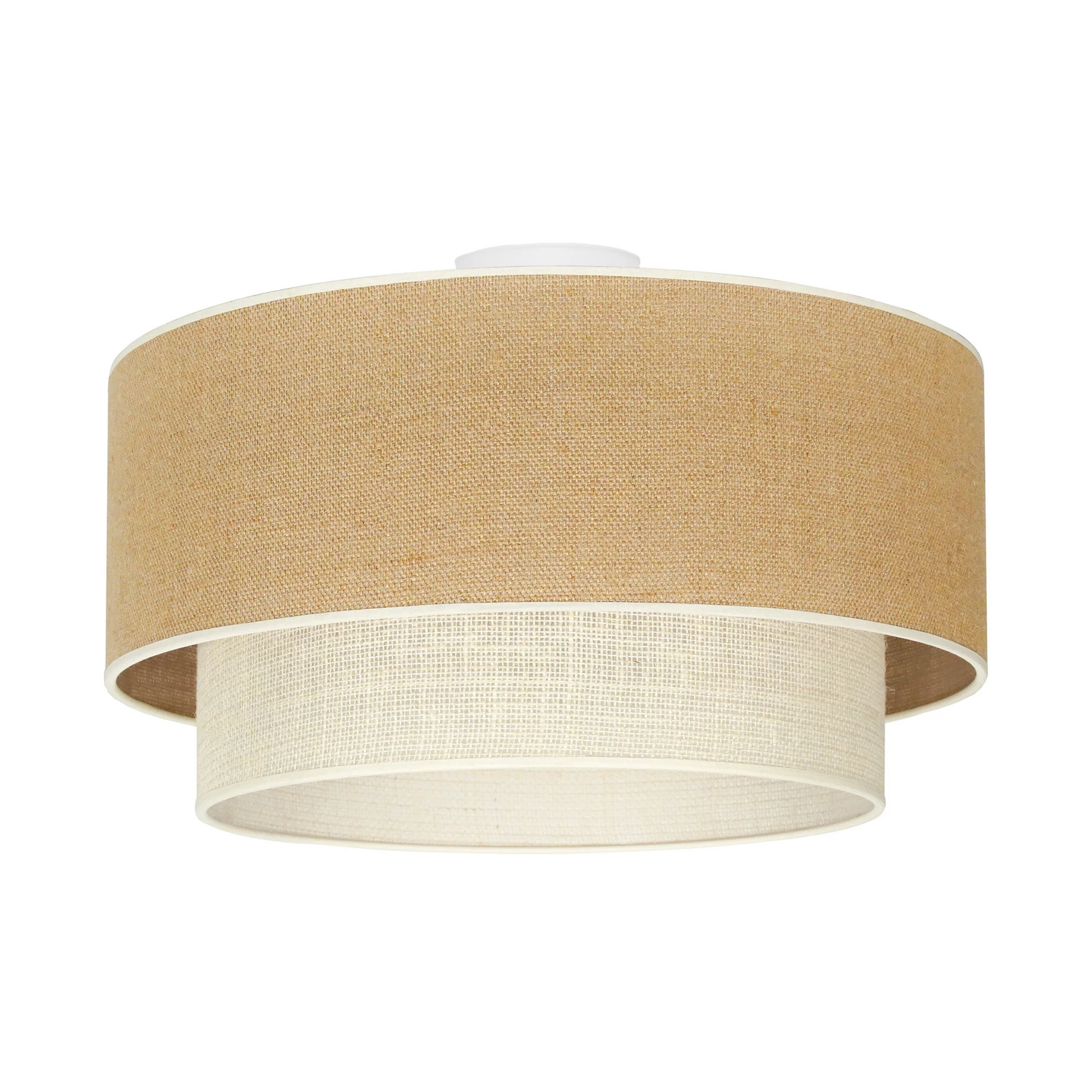 Plafonnier Boho, marron/beige, Ø 45 cm, en tissu